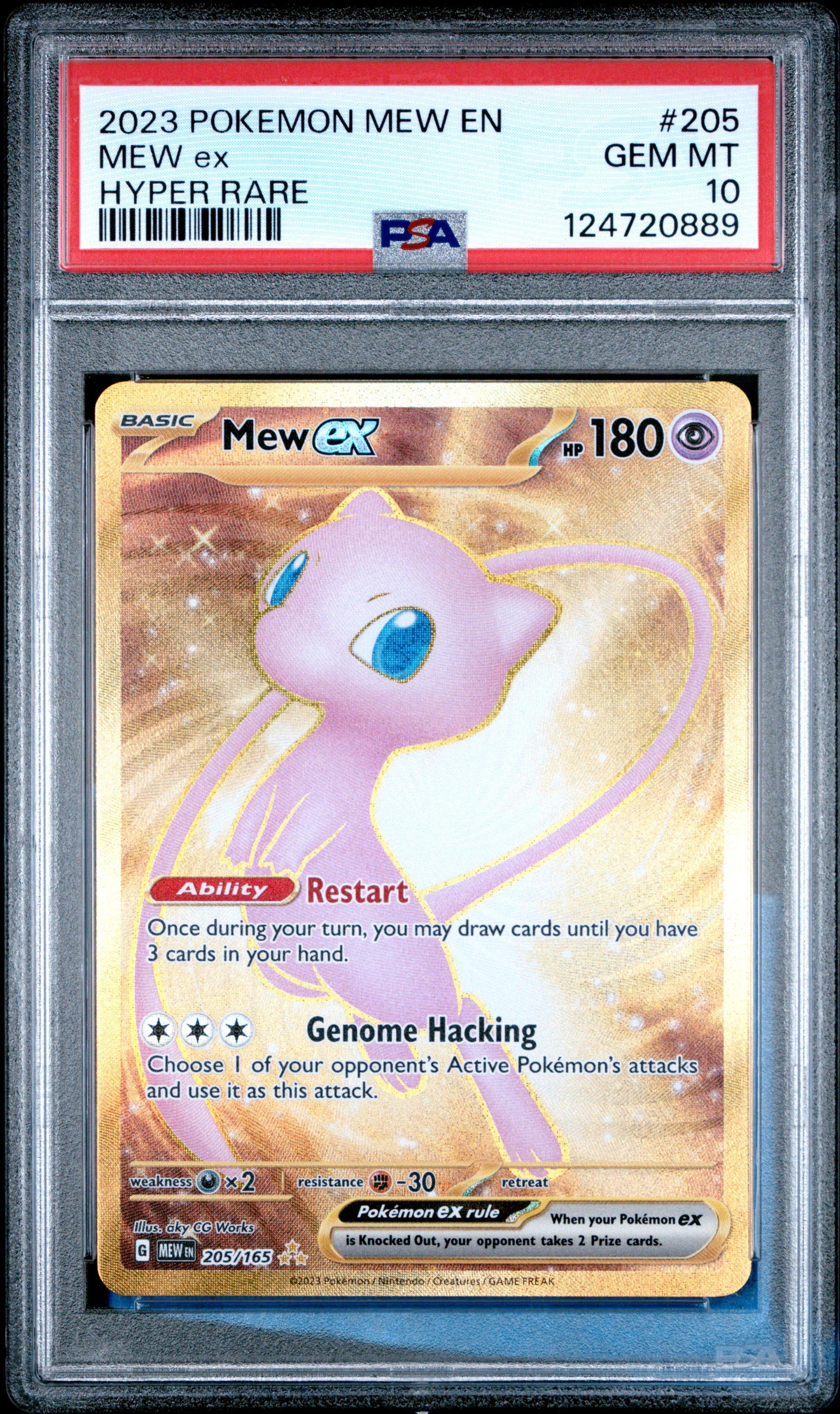 2023 Pokemon Mew En-151 205 Mew Ex Hyper Rare PSA 10 Graded Card