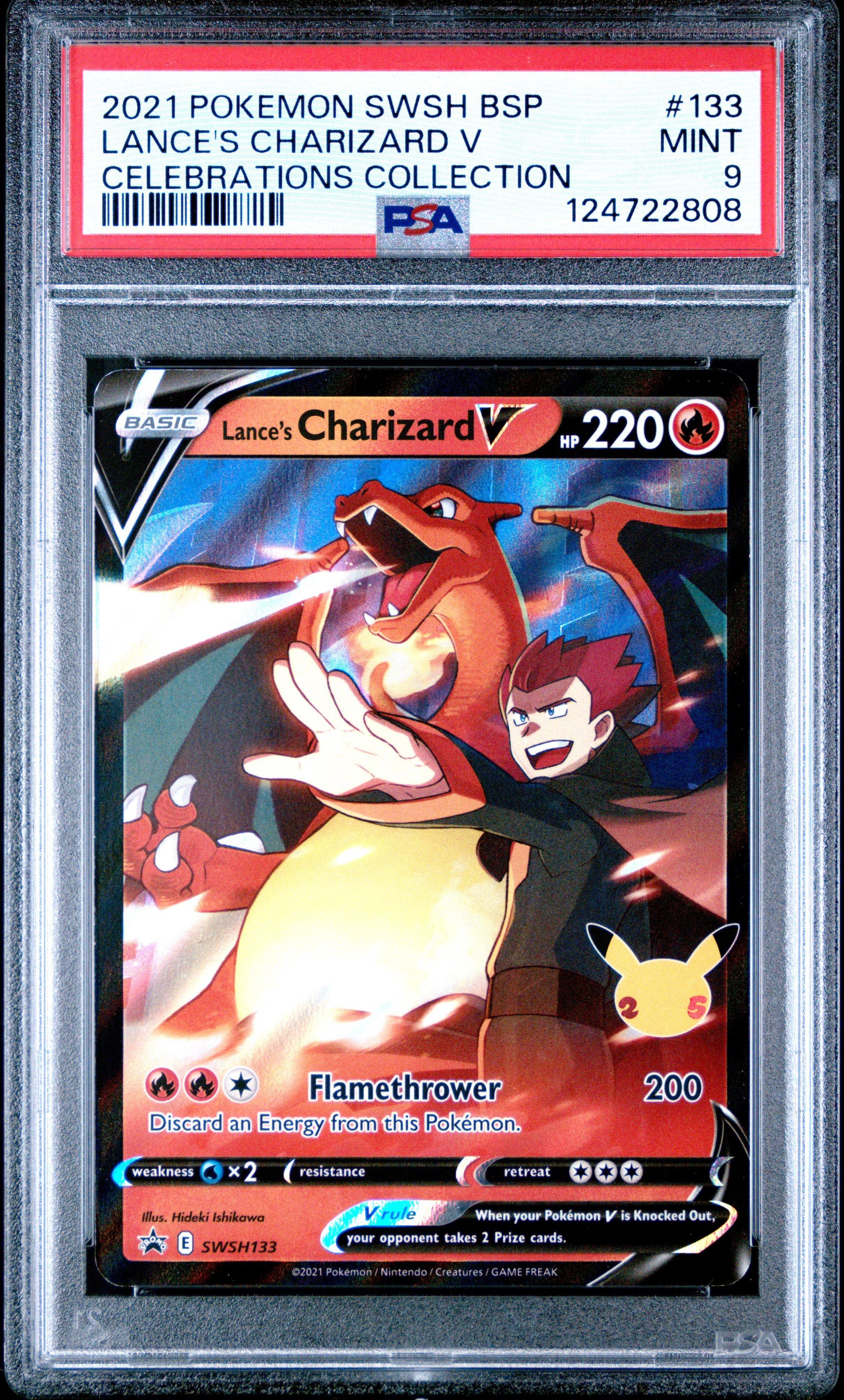 2021 Pokemon Swsh Black Star Promo 133 Lance's Charizard V