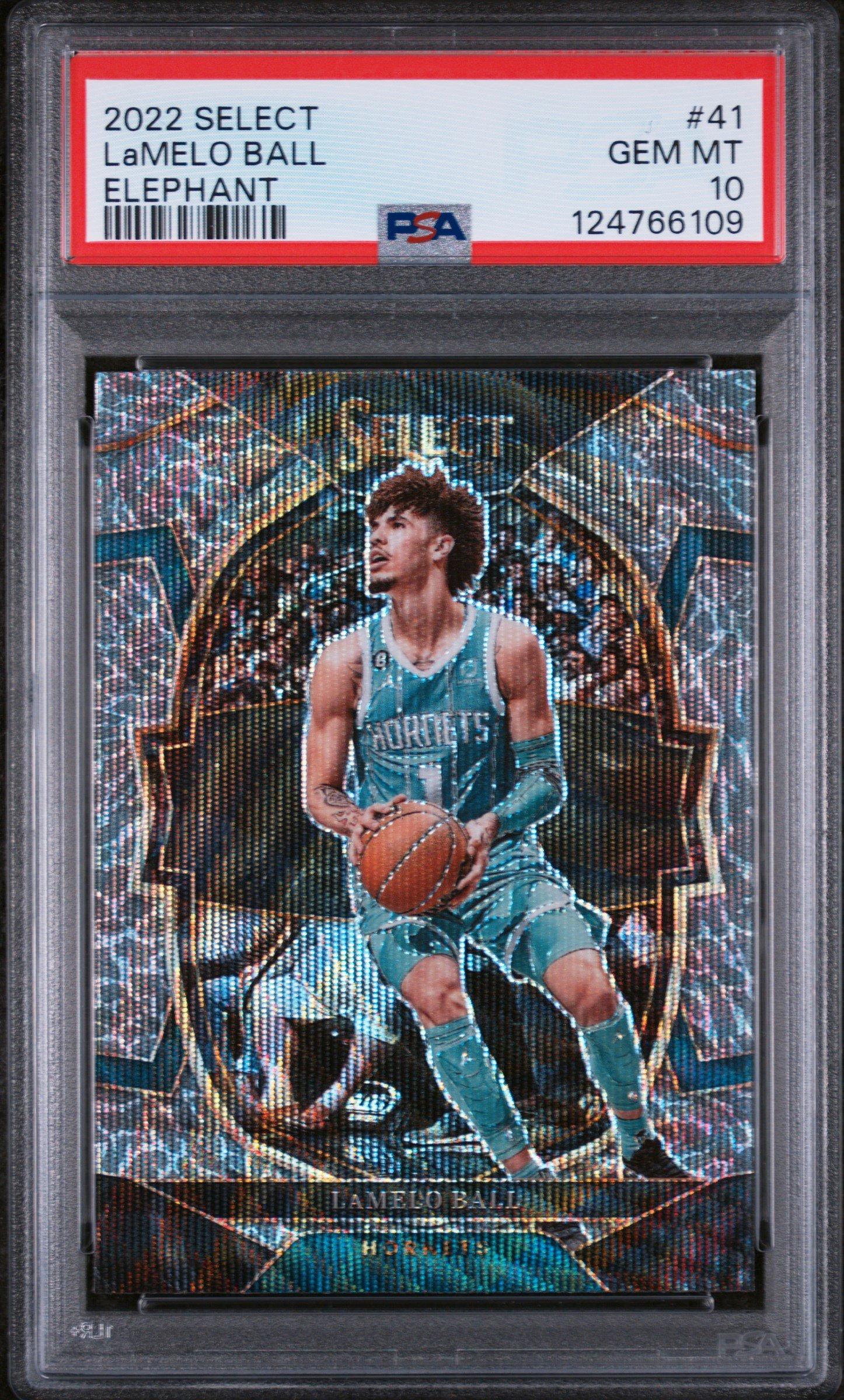 2022 Panini Select 41 Lamelo Ball Elephant PSA 10 Graded Card