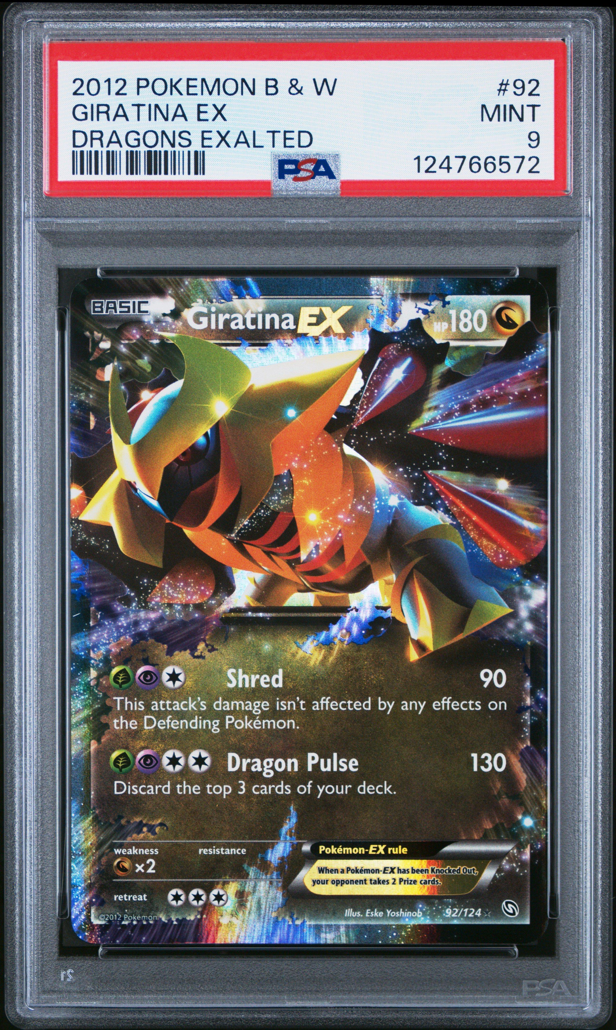 2012 Pokemon Black & White Dragons Exalted 92 Giratina Ex PSA 9
