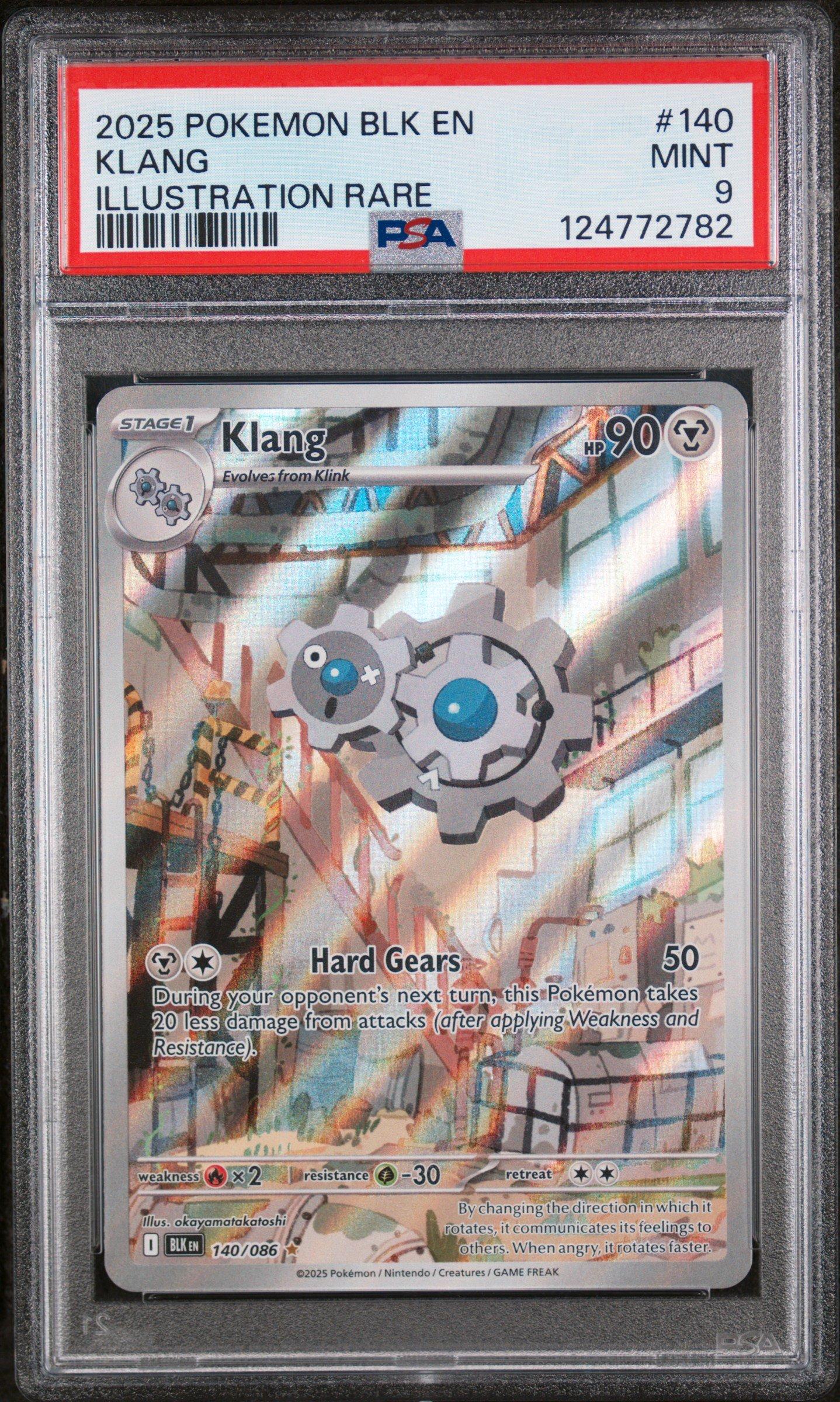 2025 Pokemon Blk En-black Bolt 140 Klang Illustration Rare PSA 9 Graded Card  | GameStop