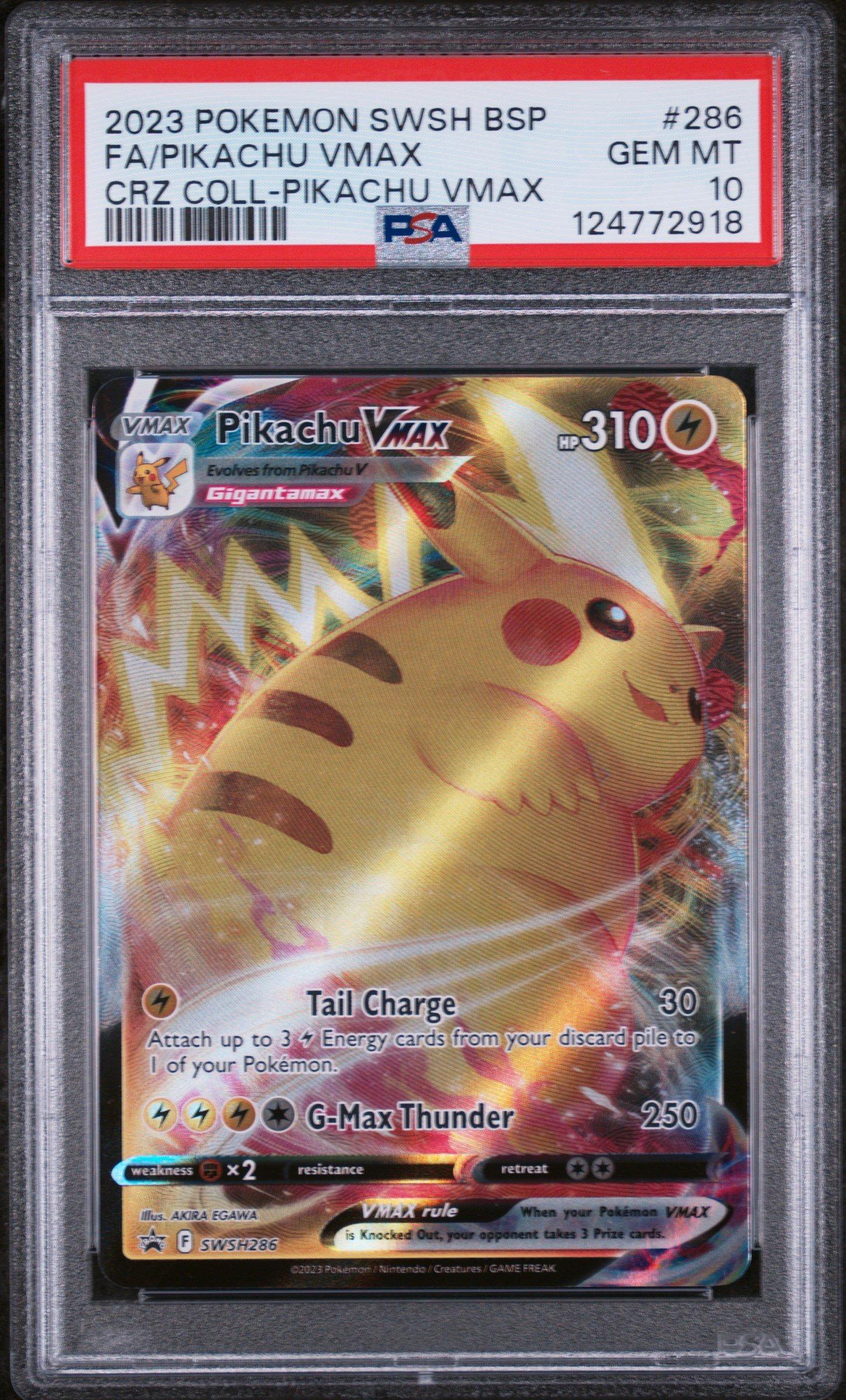 2023 Pokemon Swsh Black Star Promo 286 Full Art/pikachu Vmax Crown