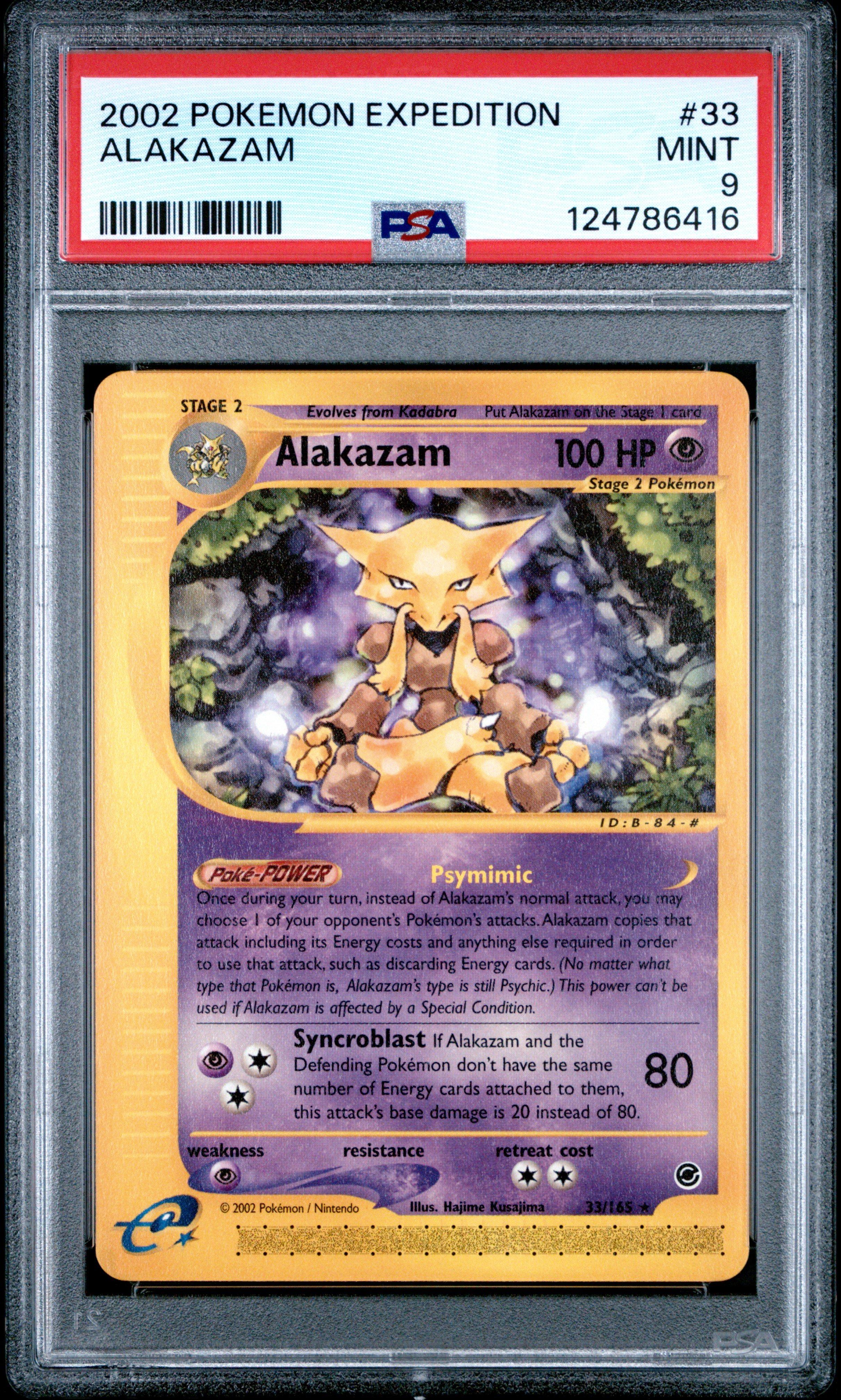 2002 Pokemon Expedition 33 Alakazam PSA 9 | GameStop