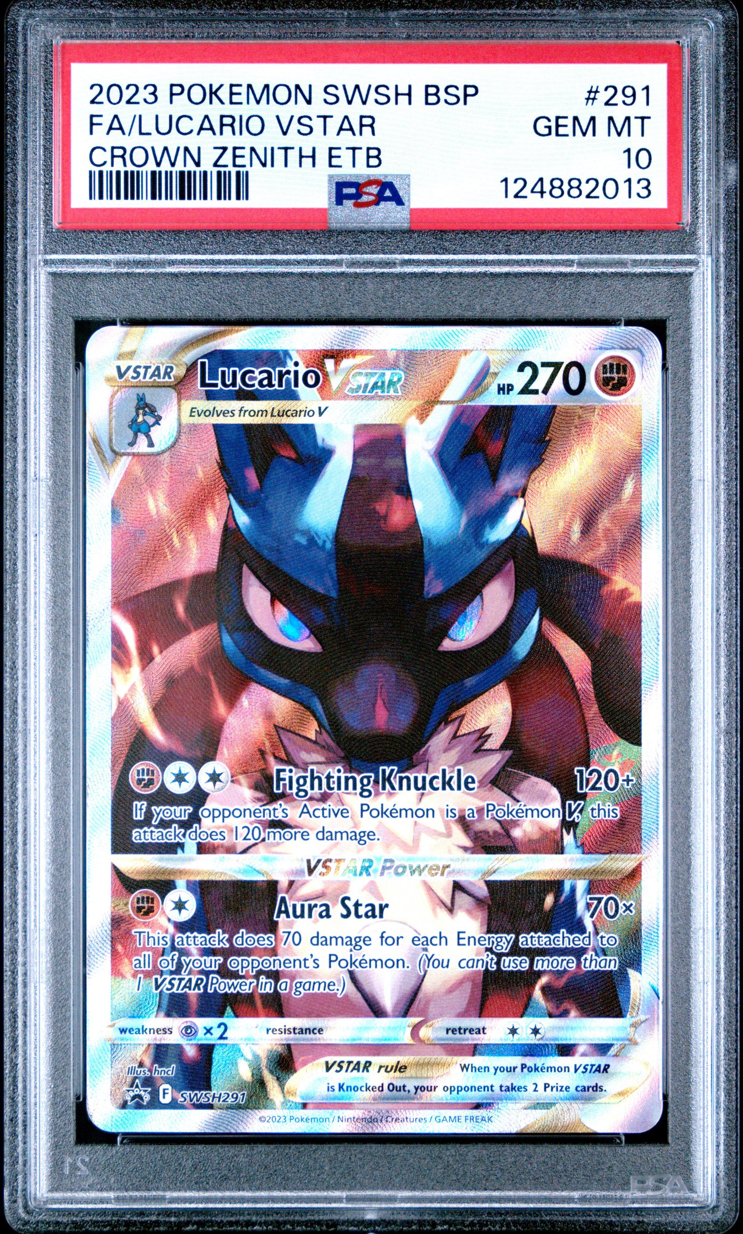 2023 Pokemon Swsh Black Star Promo 291 Full Art/lucario Vstar