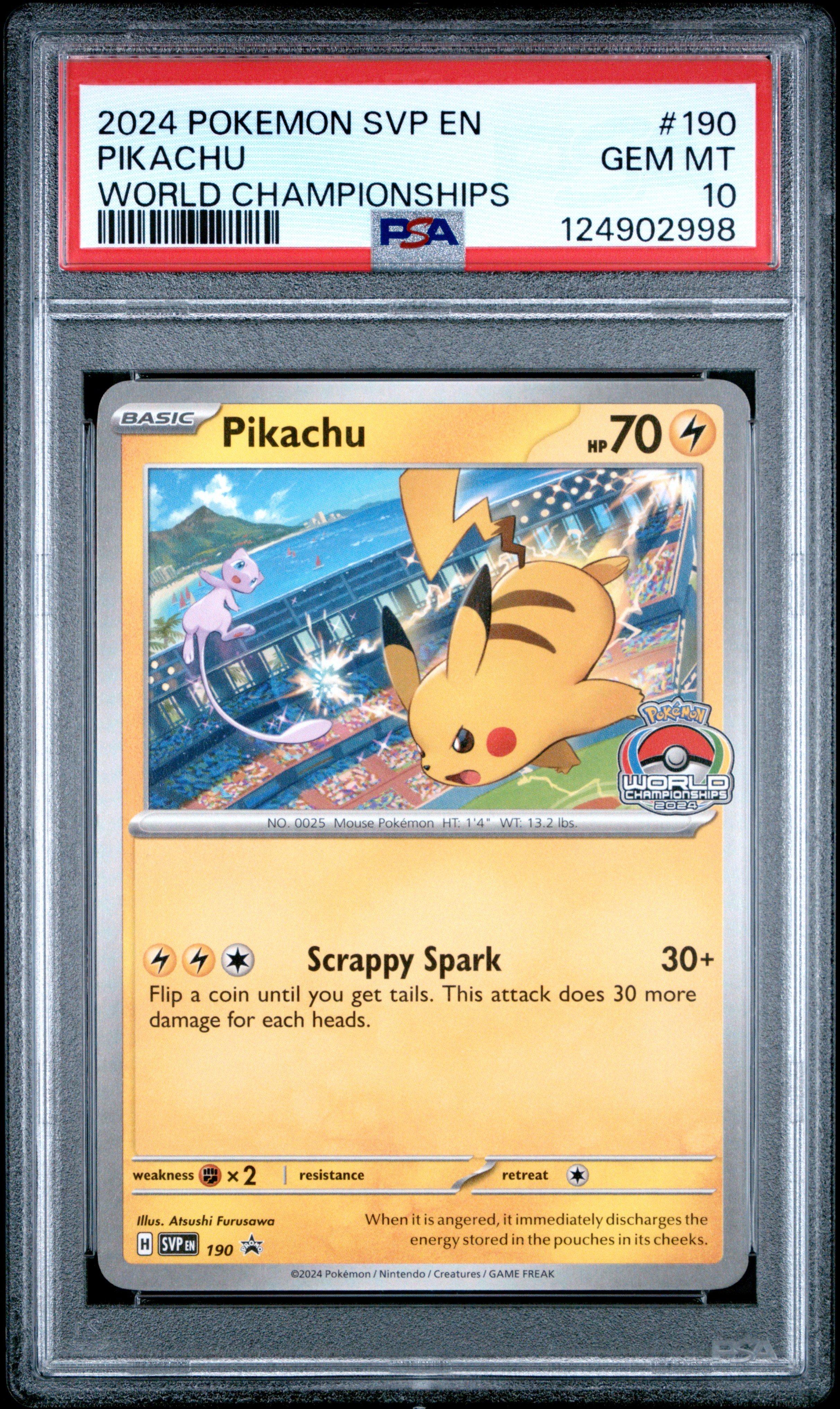 2024 Pokemon Svp En-sv Black Star Promo 190 Pikachu World