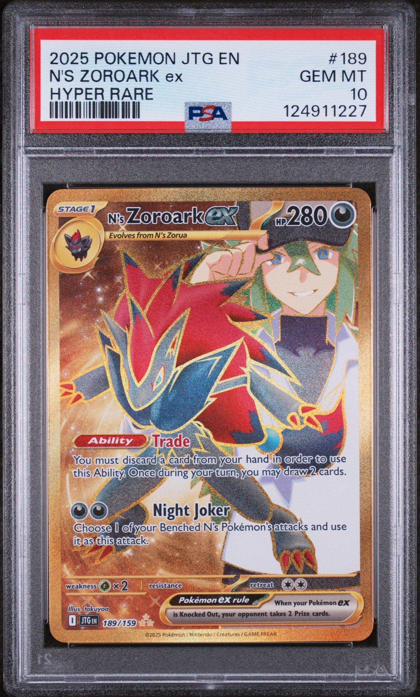 2025 Pokemon Jtg En-journey Together 189 N's Zoroark Ex Hyper Rare