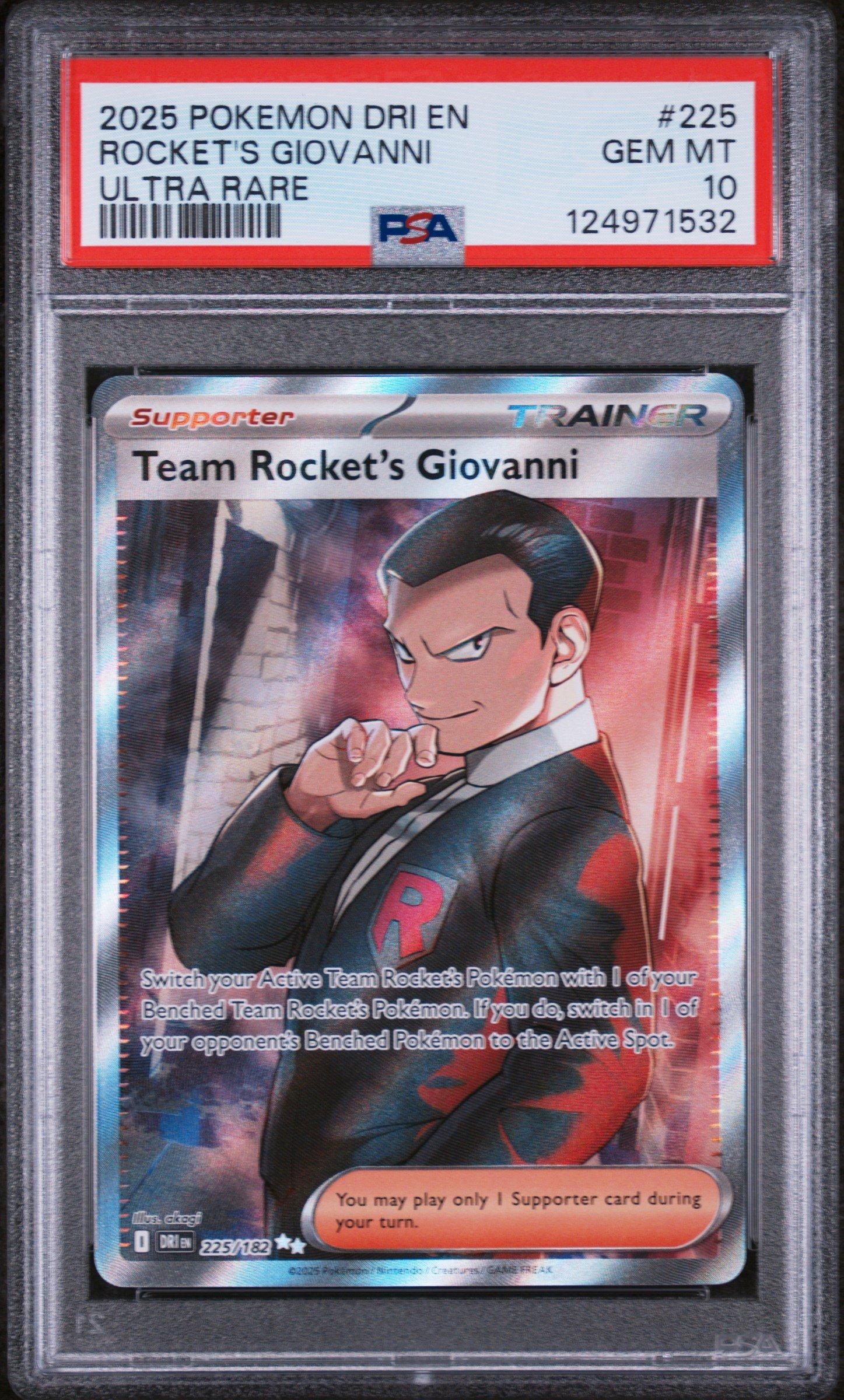 2025 Pokemon Dri En-destined Rivals 225 Team Rocket's Giovanni