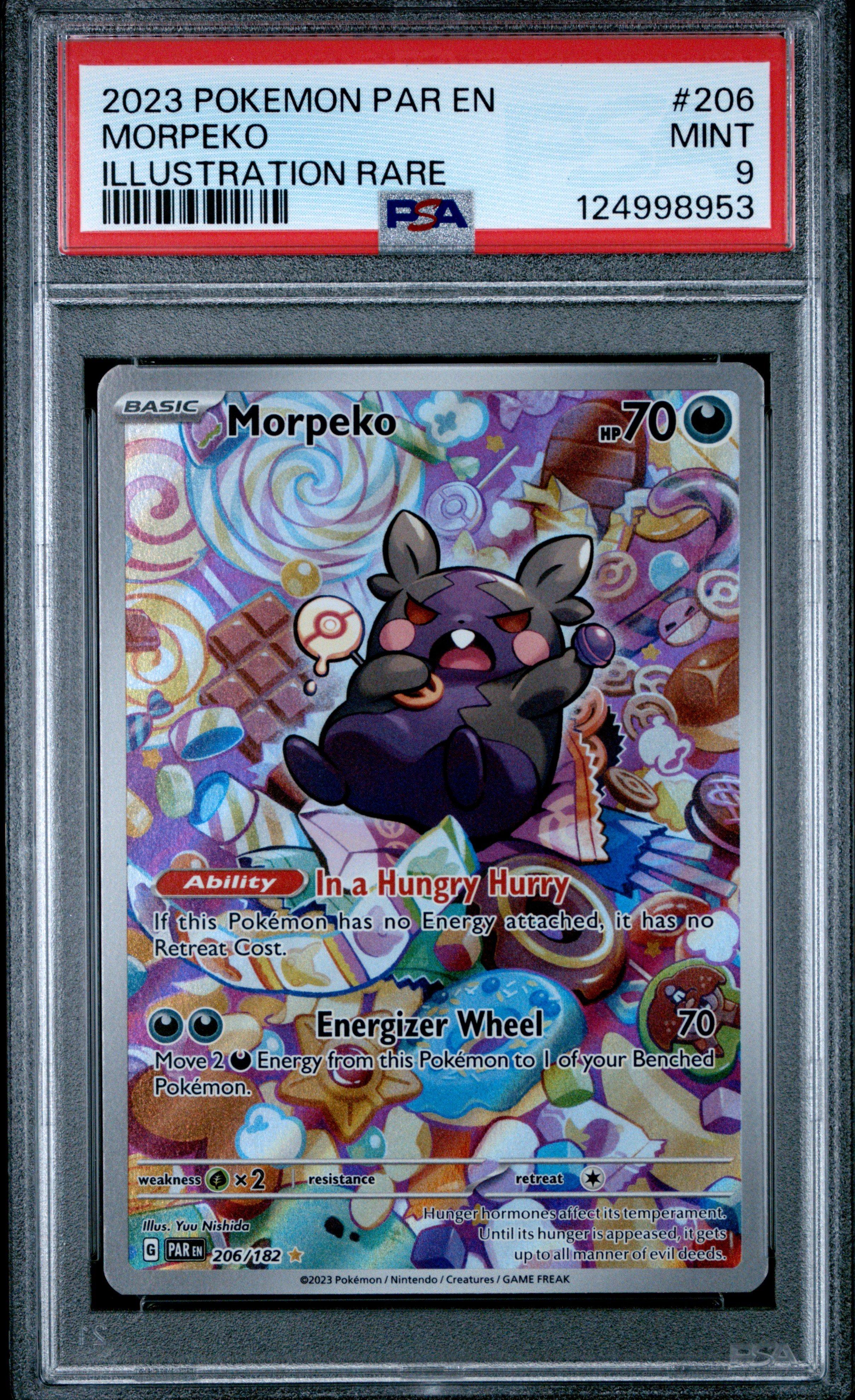 2023 Pokemon Par En-paradox Rift 206 Morpeko Illustration Rare PSA