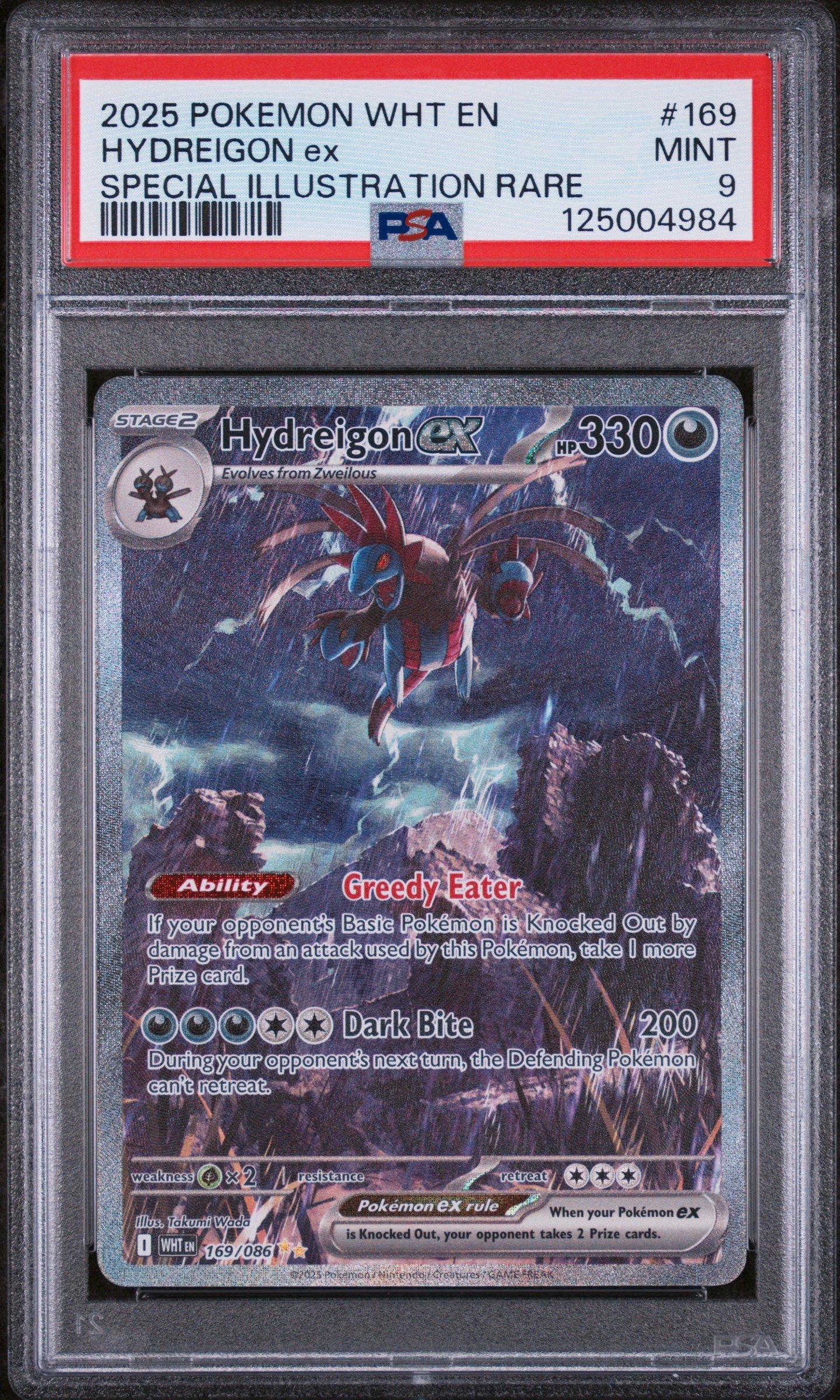 2025 Pokemon Wht En-white Flare 169 Hydreigon Ex Special