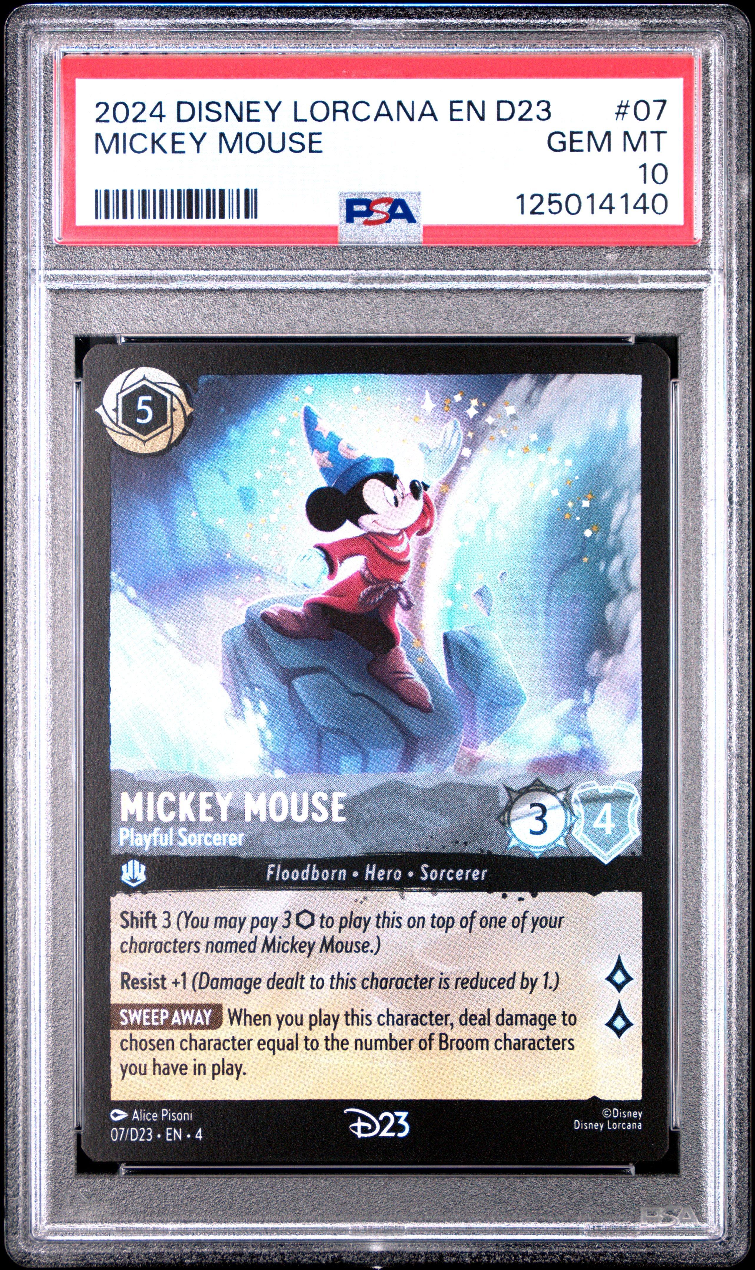 Disney Lorcana ロルカナ　D23 プロモ　マレフィセントpsa10 2024 Disney Lorcana En D23-d23 Expo Promo 07 Mickey Mouse