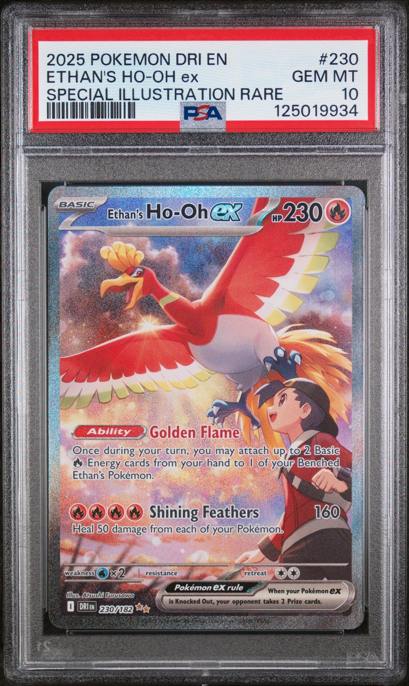 2025 Pokemon Dri En-destined Rivals 230 Ethan's Ho-oh Ex Special