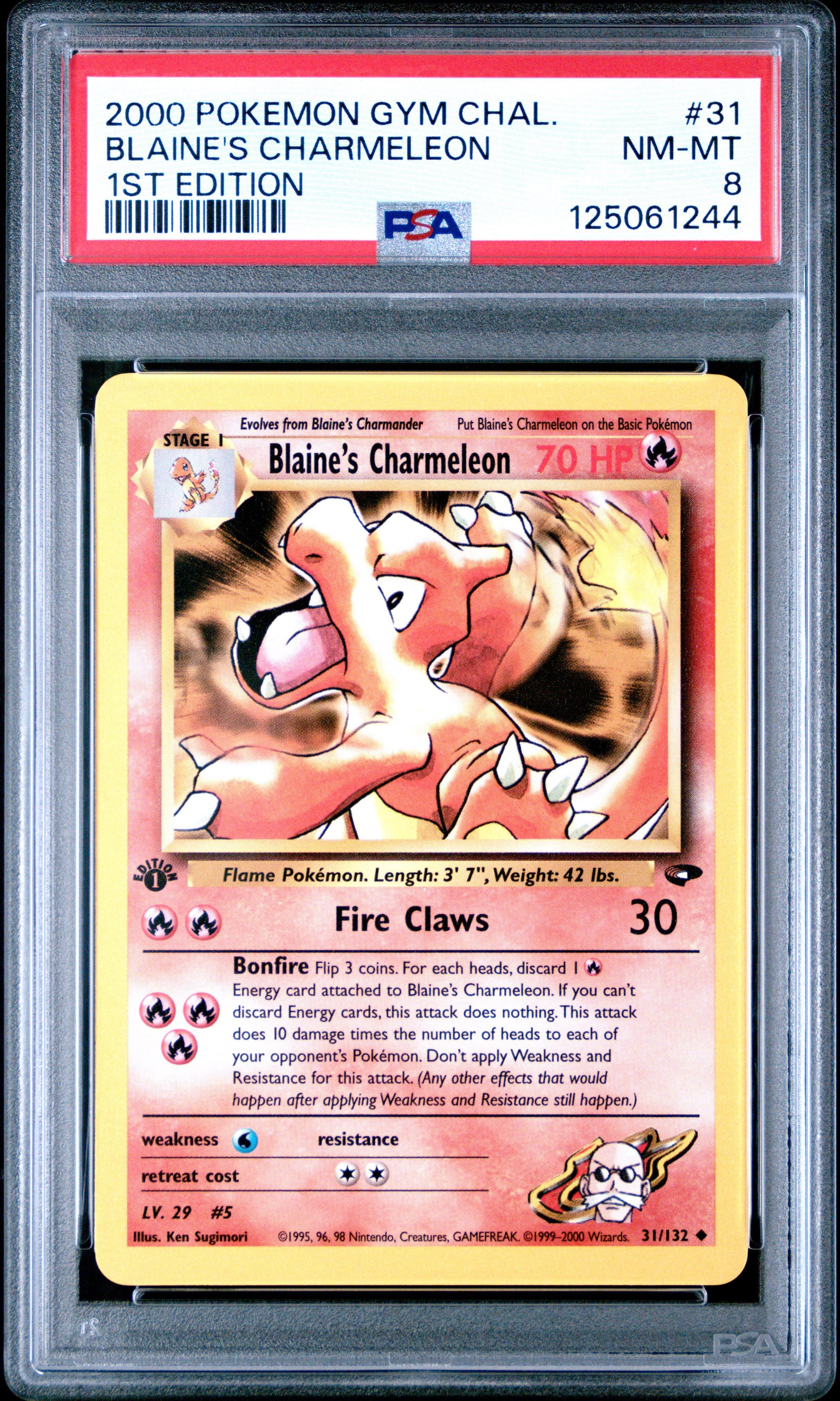 2000 Pokemon Gym Challenge 31 Blaine's Charmeleon 1st Edition PSA 8 Graded  Card | GameStop
