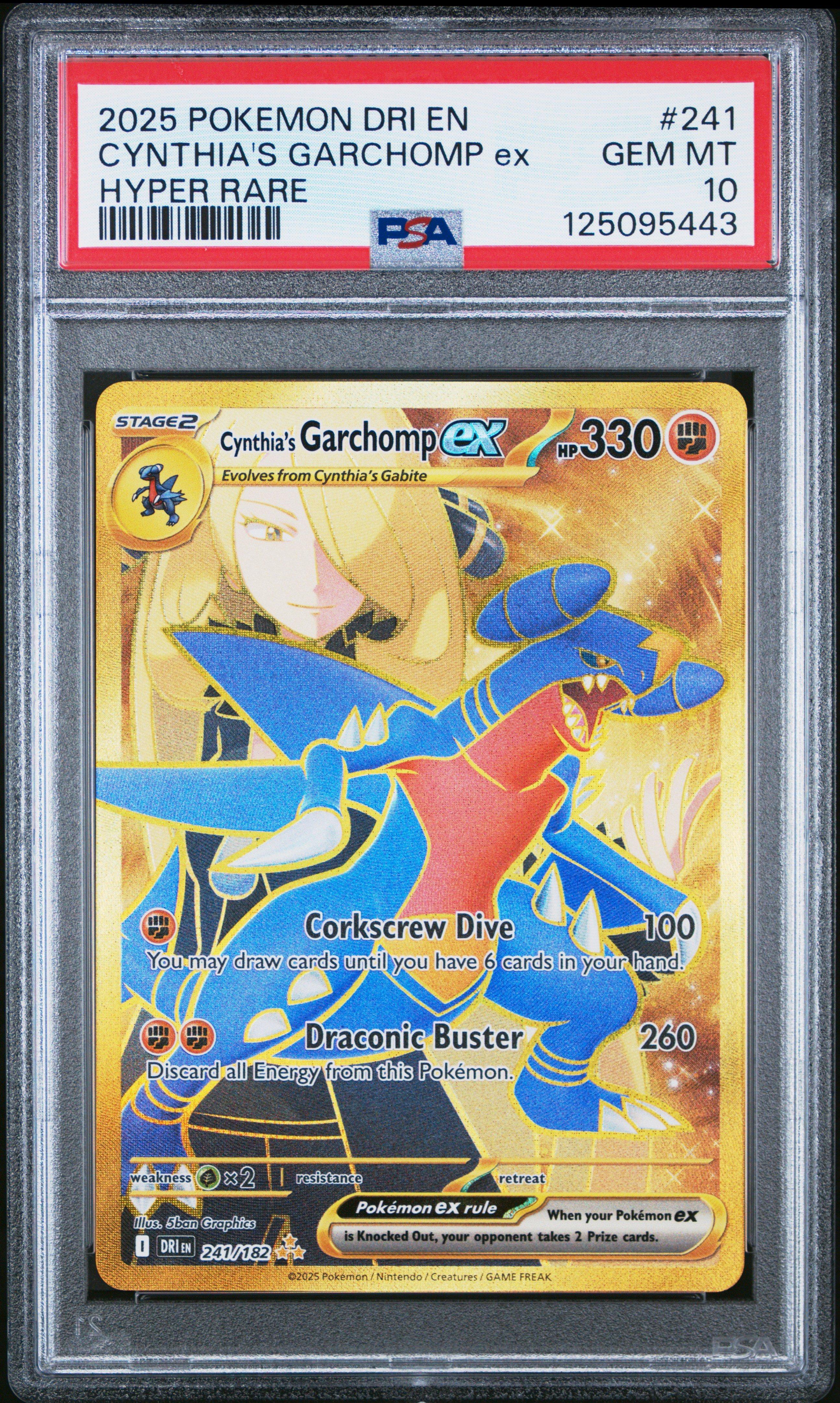 2025 Pokemon Dri En-destined Rivals 241 Cynthia's Garchomp Ex