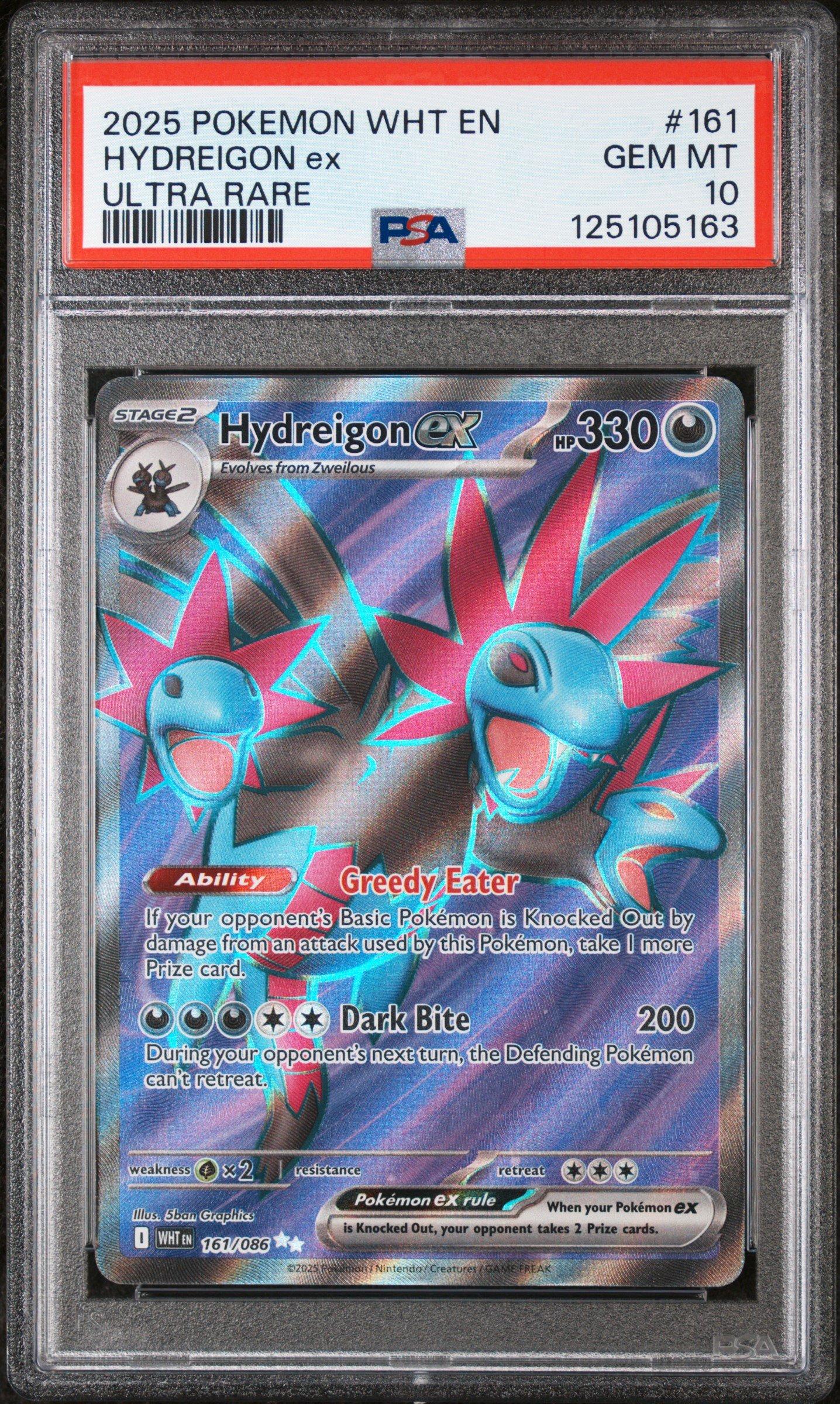 HYDREIGON ex 2025 PSA 10 特別アートレア 2025 Pokemon Wht En-white Flare 169 Hydreigon Ex Special