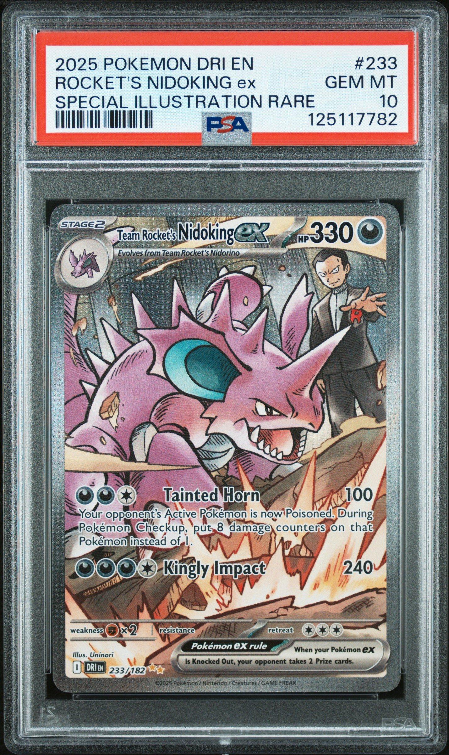 2025 Pokemon Dri En-destined Rivals 233 Team Rocket's Nidoking Ex