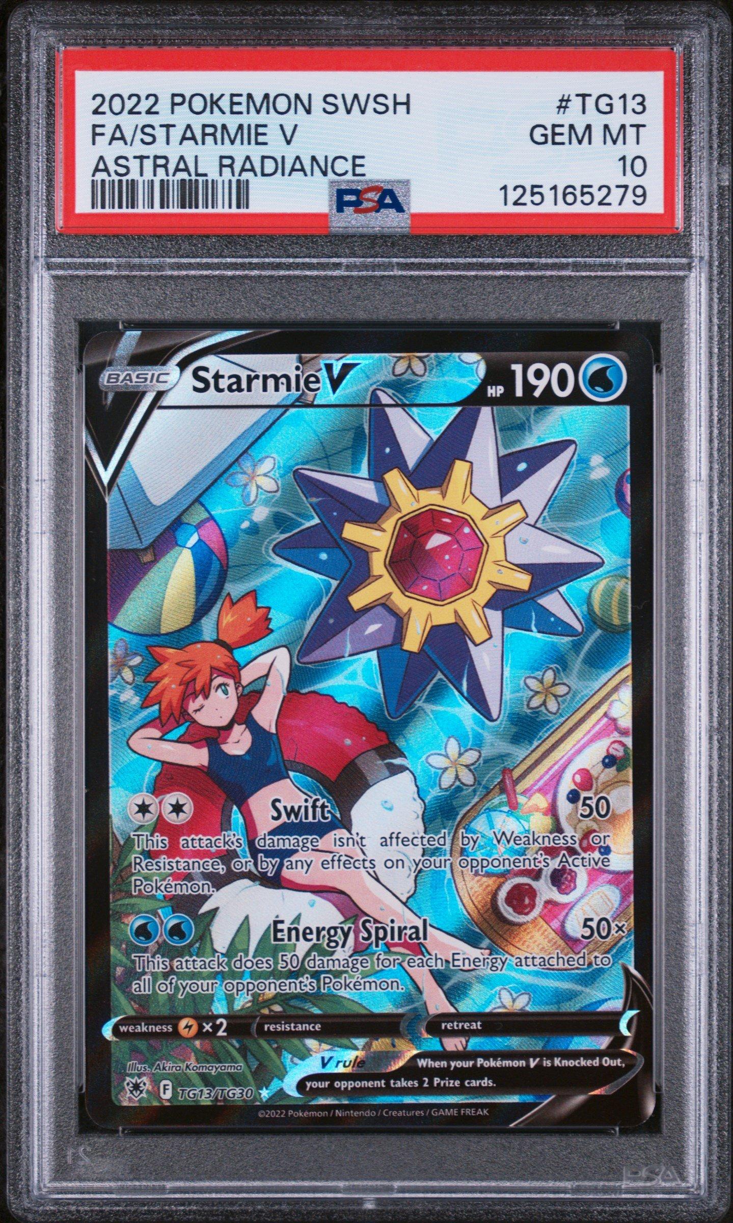 2022 Pokemon Sword & Shield Astral Radiance Tg13 Full Art/starmie