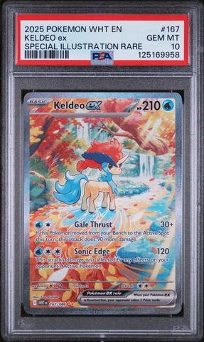 2025 Pokemon Wht En-white Flare 167 Keldeo Ex Special Illustration