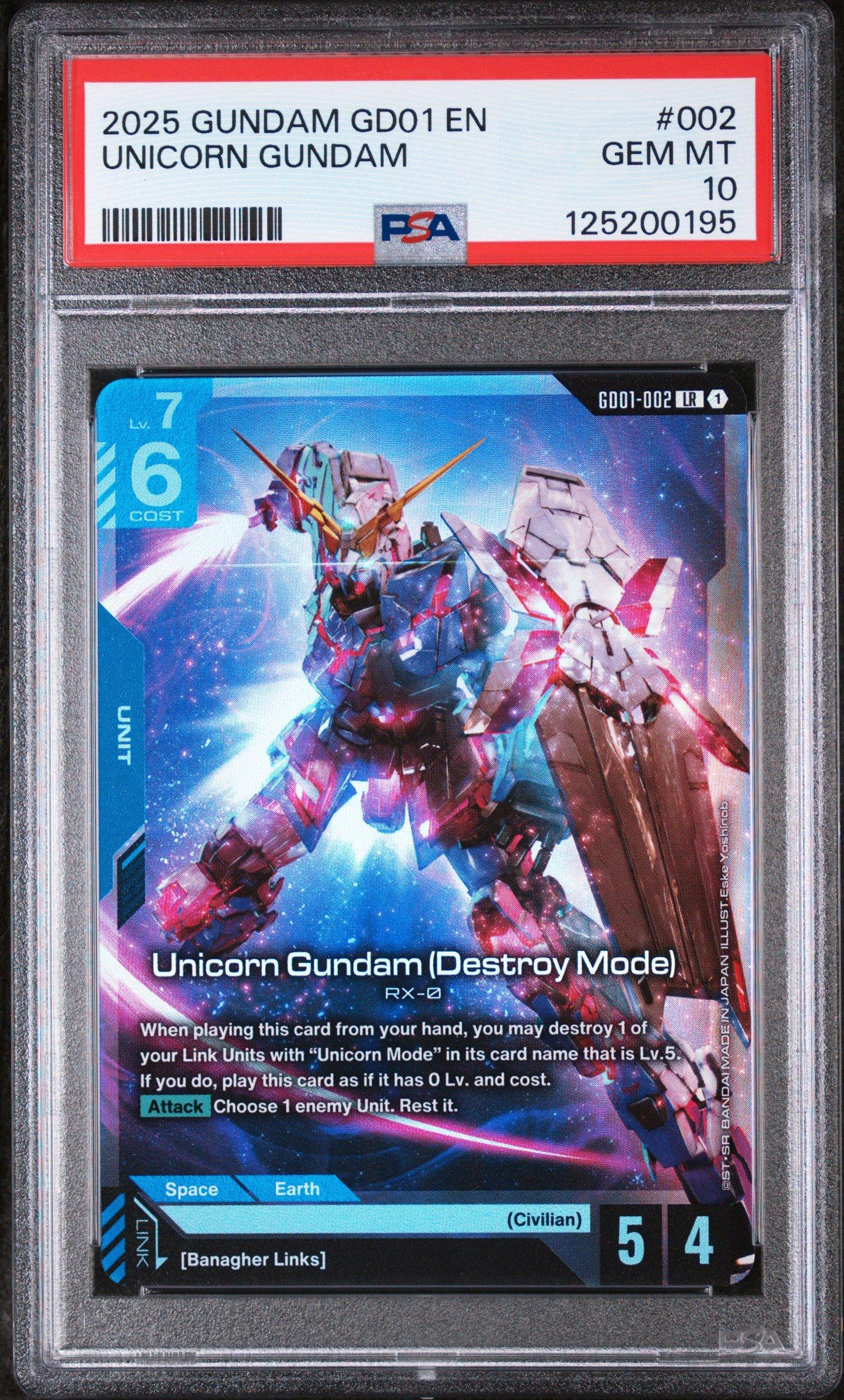 2025 Gundam Newtype Rising 002 Unicorn Gundam (destroy Mode) PSA