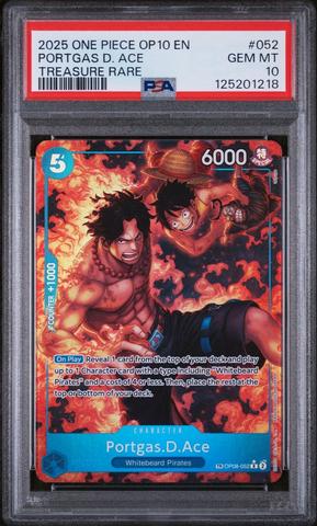 2025 One Piece Op10-royal Blood 052 Portgas D. Ace Treasure Rare