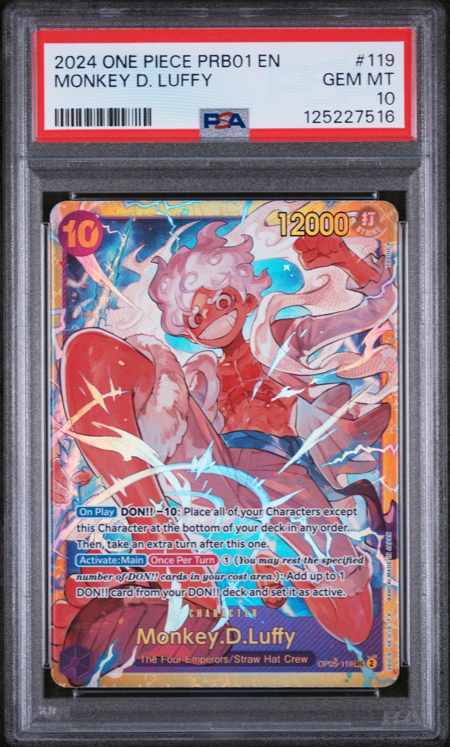 luffy pokemon card Monkey.D.Luffy - OP05-119 - Awakening of the New Era 7000 Subtype(s) 2024 One Piece Prb01-premium Booster