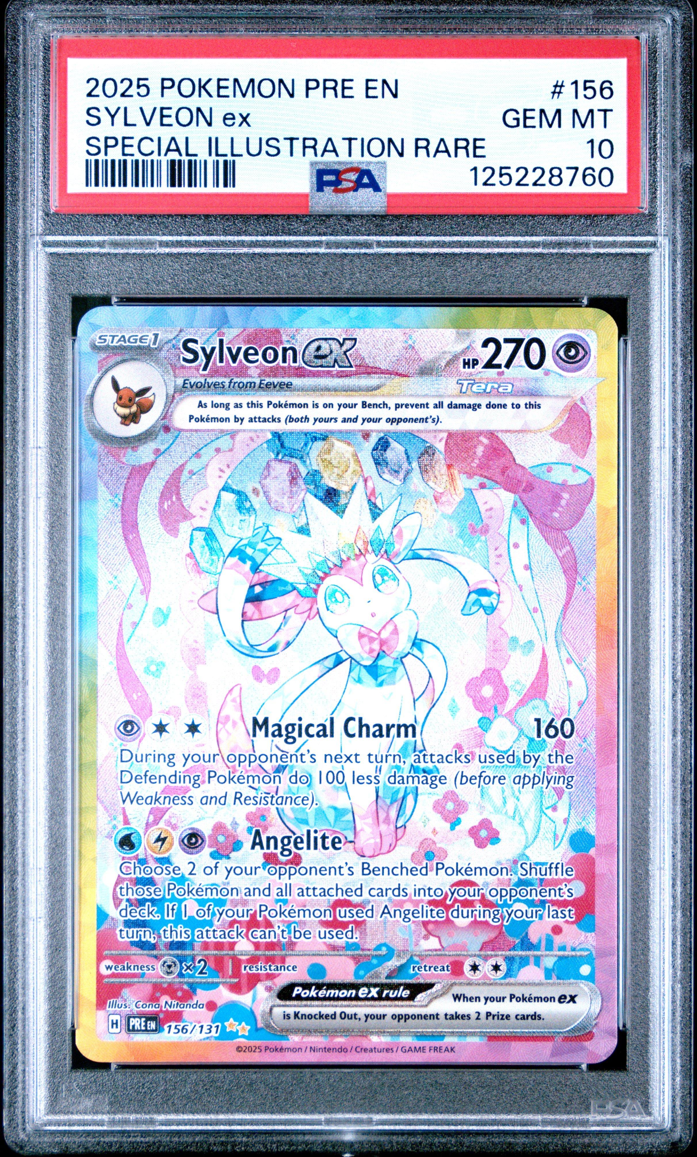 2025 Pokemon Pre En-prismatic Evolutions 156 Sylveon Ex Special