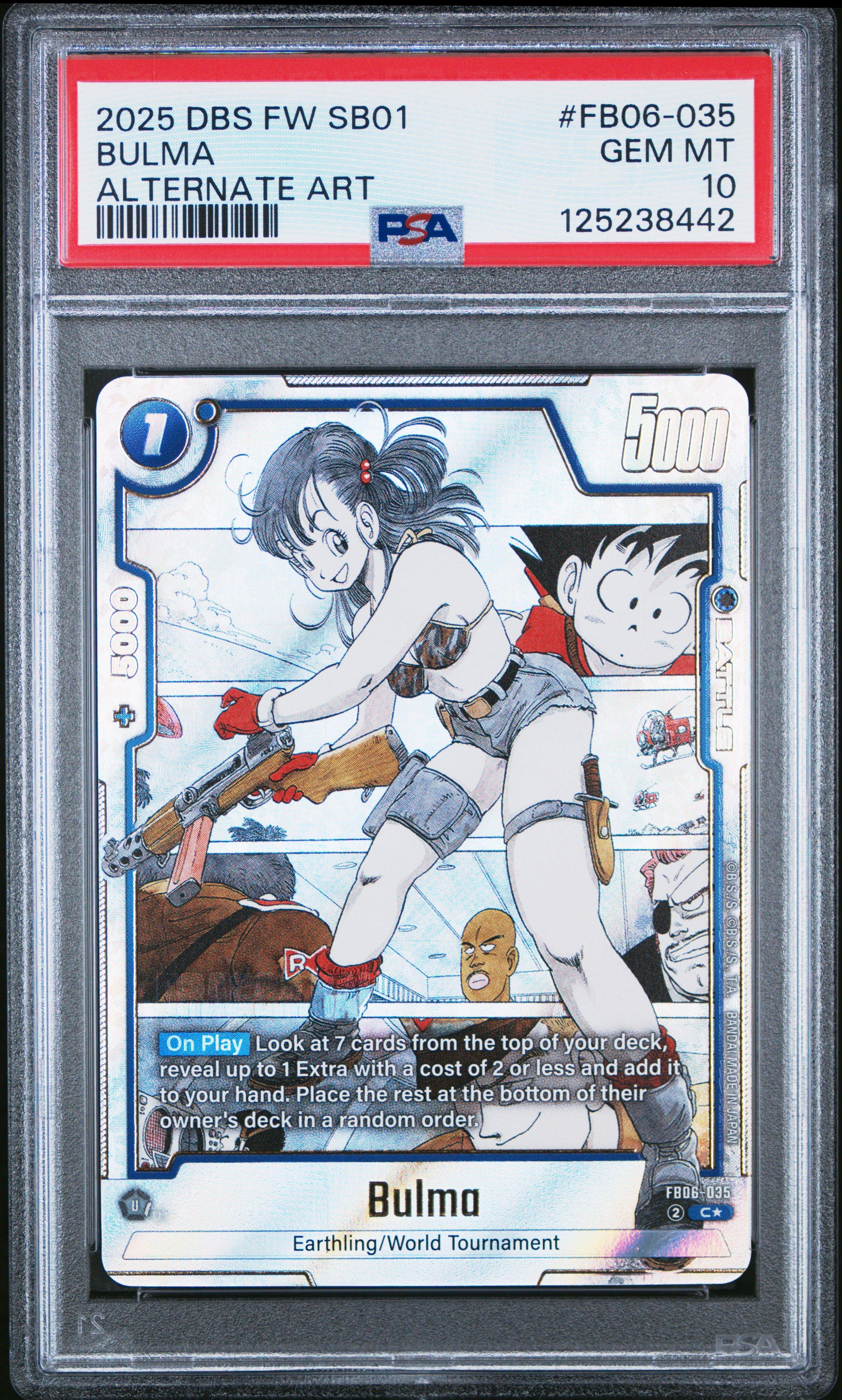 2025 DBS FSN WORLD JP ブルマ PSA 10 2025 Dragon Ball Super Card Game Fusion World Manga Booster 01