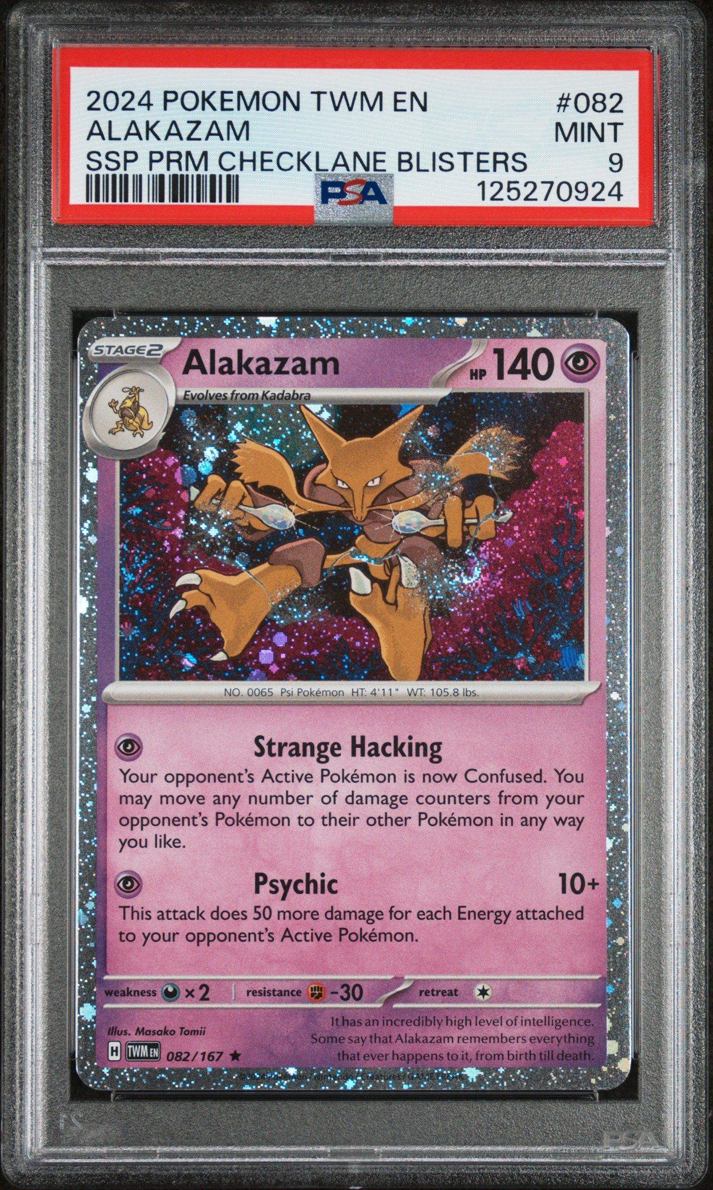 2024 Pokemon Twm En-twilight Masquerade 082 Alakazam Surging
