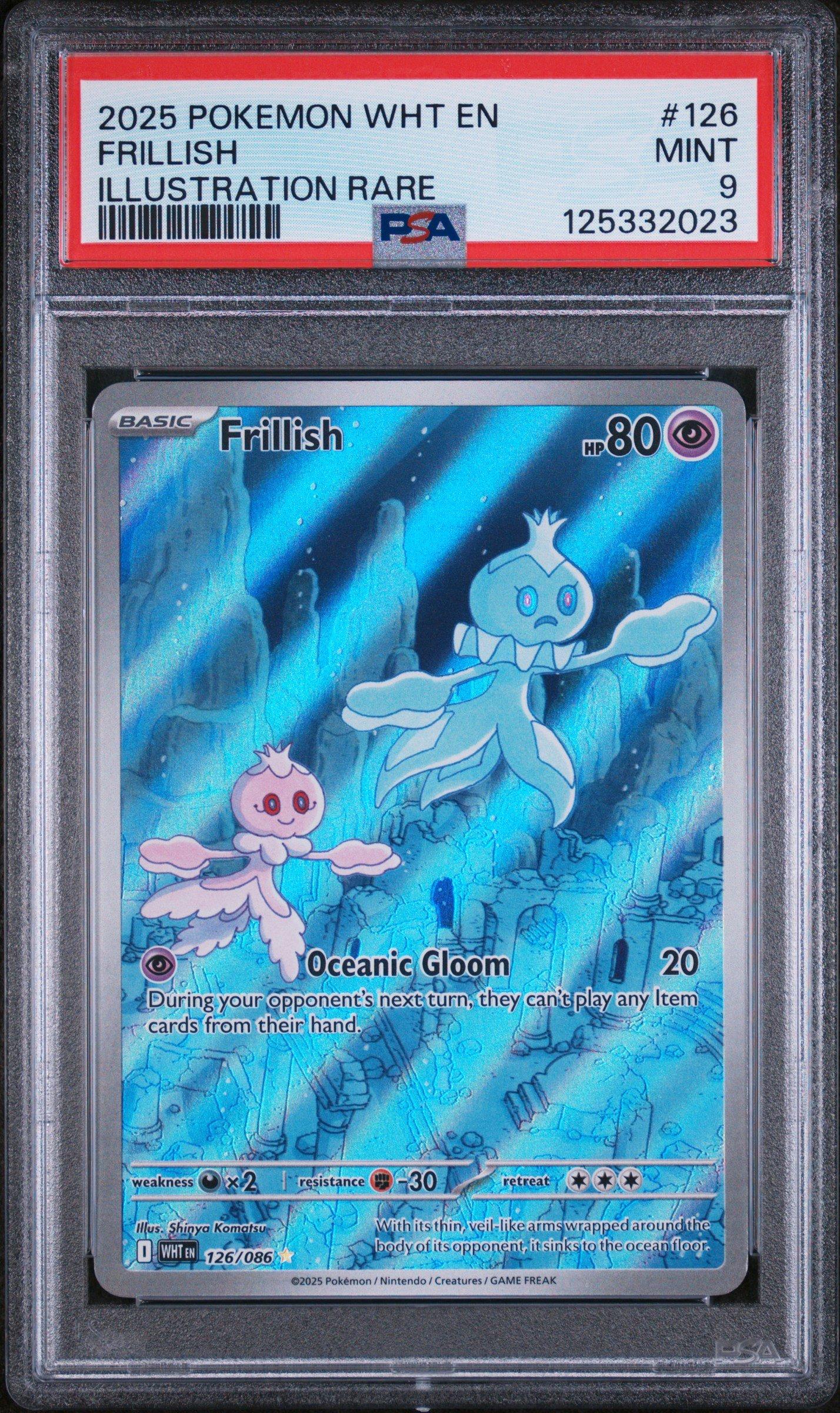 2025 Pokemon Wht En-white Flare 126 Frillish Illustration Rare PSA 9