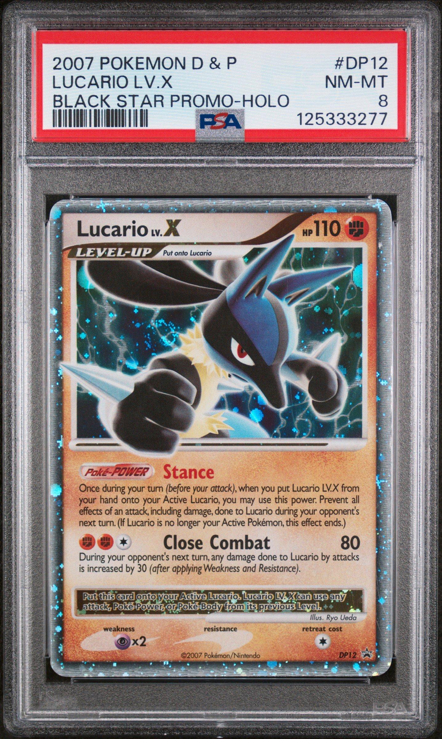 2007 Pokemon Diamond & Pearl Black Star Promo Dp12 Lucario Lv.x