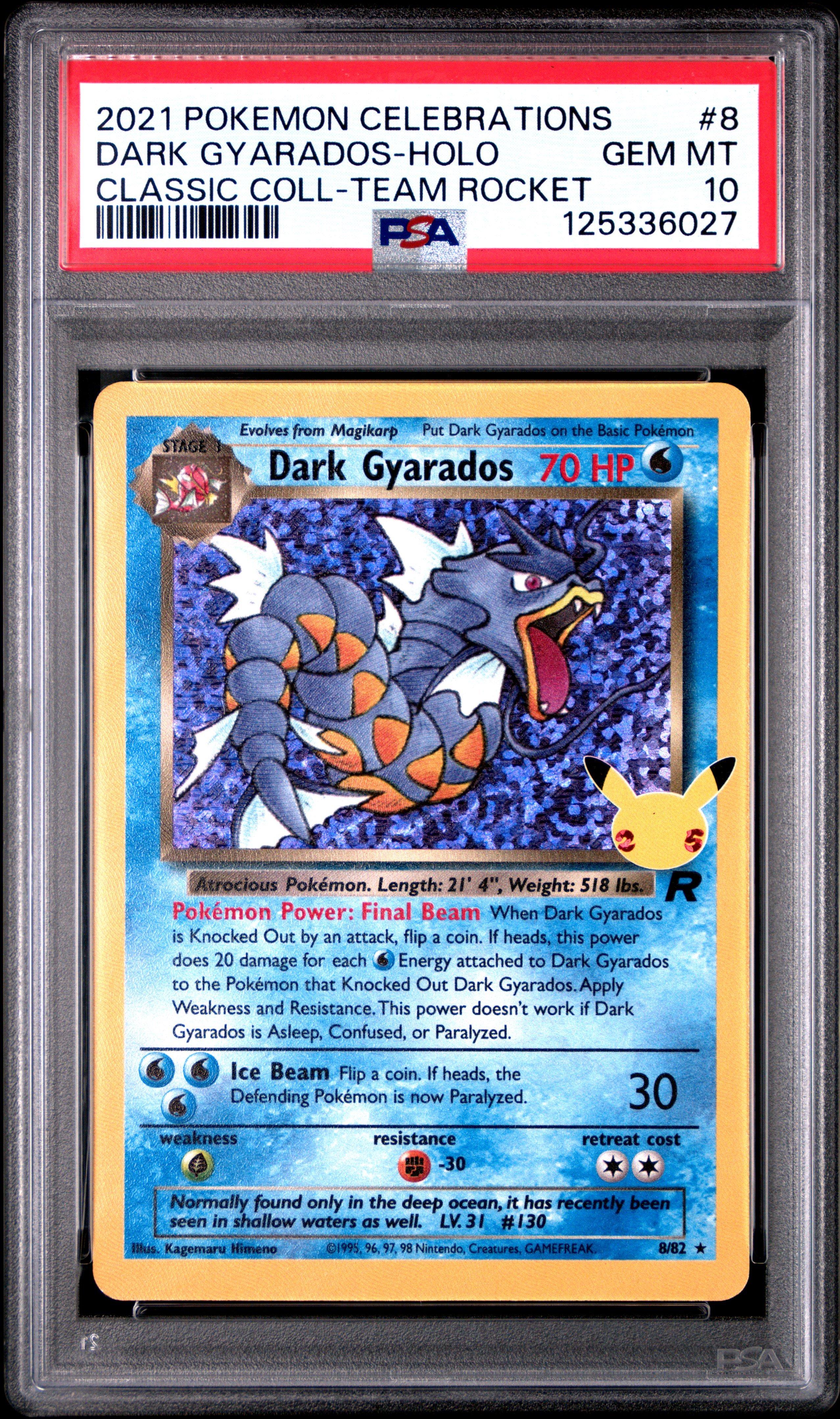 2021 Pokemon Celebrations Classic Collection 8 Dark Gyarados-holo