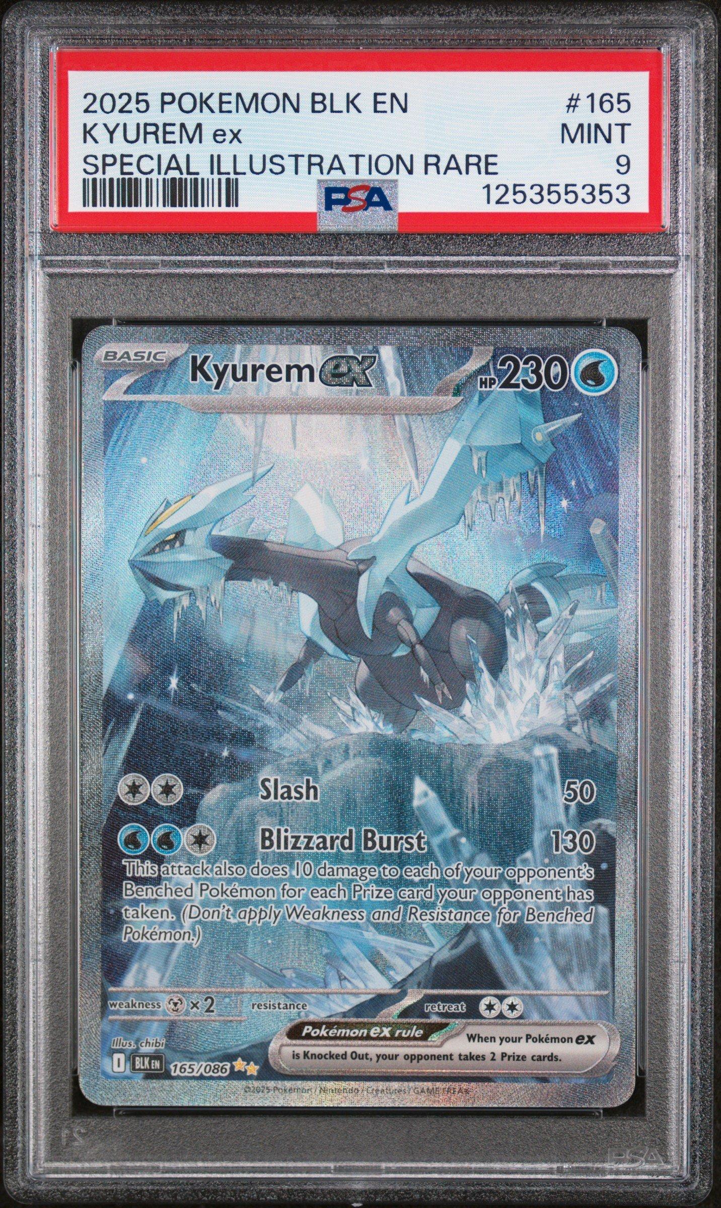2025 Pokemon Blk En-black Bolt 165 Kyurem Ex Special Illustration