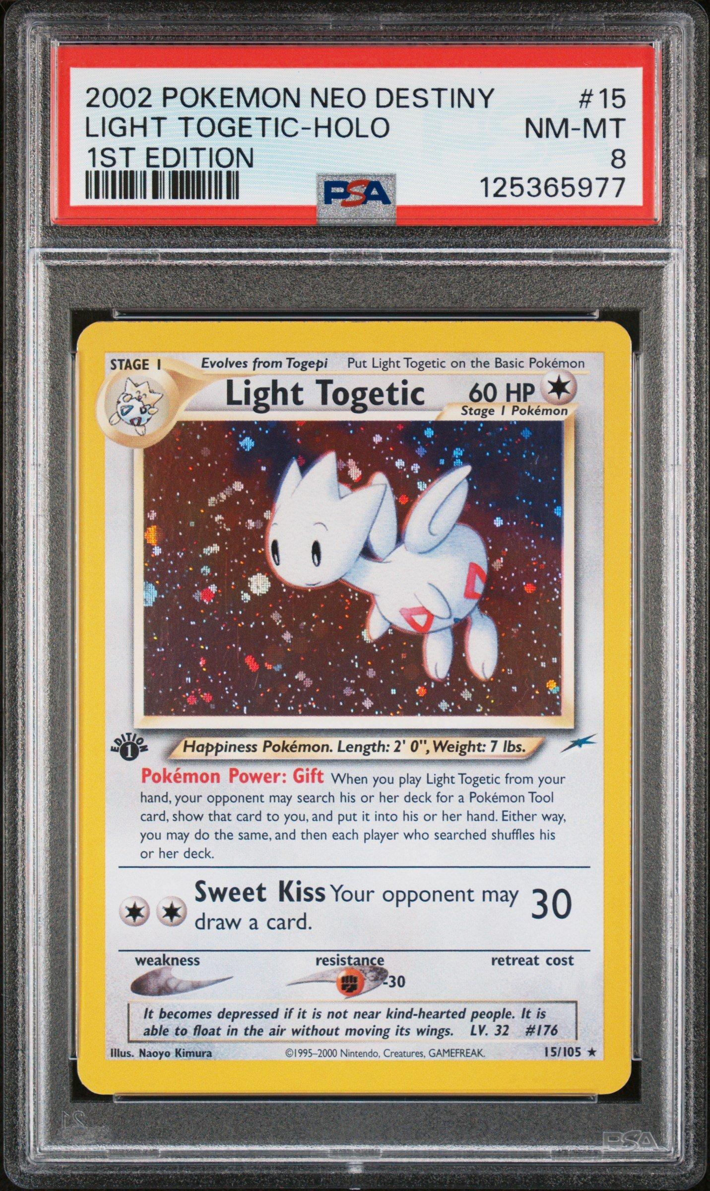 2002 Pokemon Neo Destiny 15 Light Togetic-holo 1st Edition PSA 8 Graded Card  | GameStop