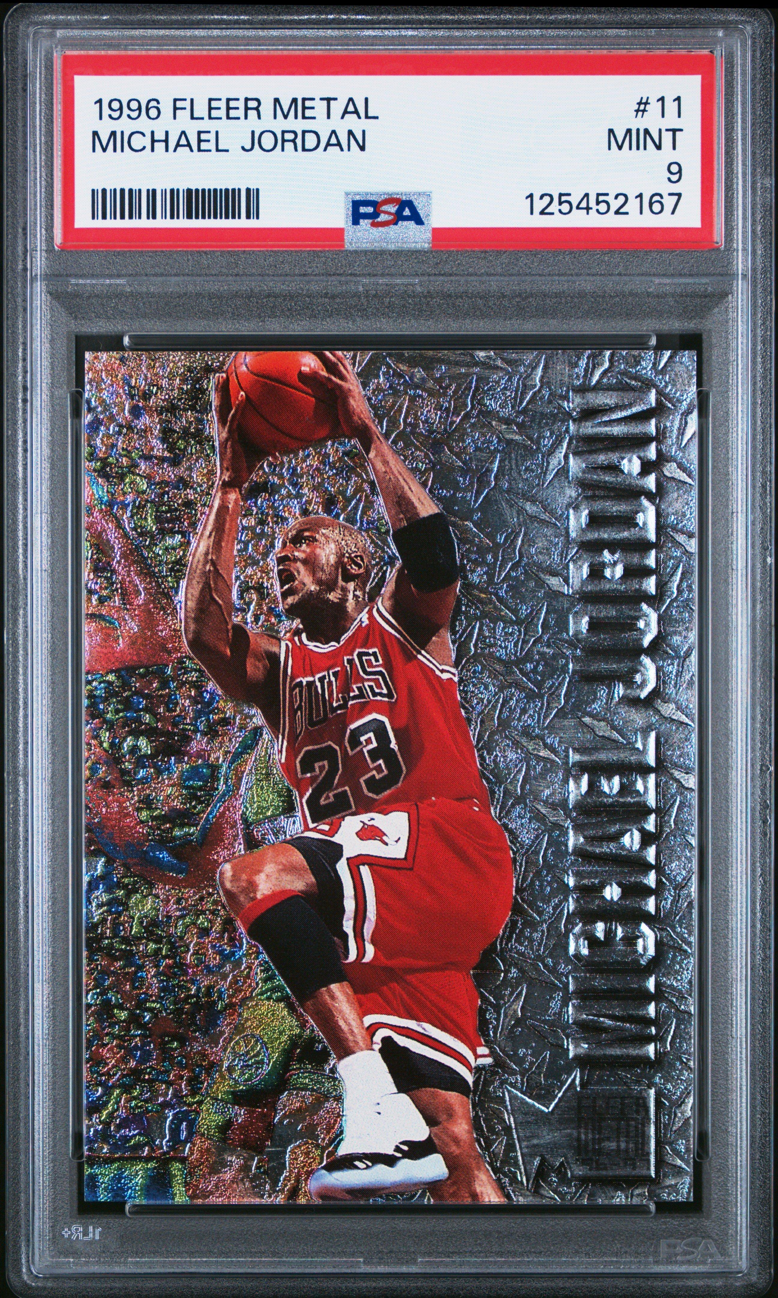 1996 Metal 11 Michael Jordan PSA 9