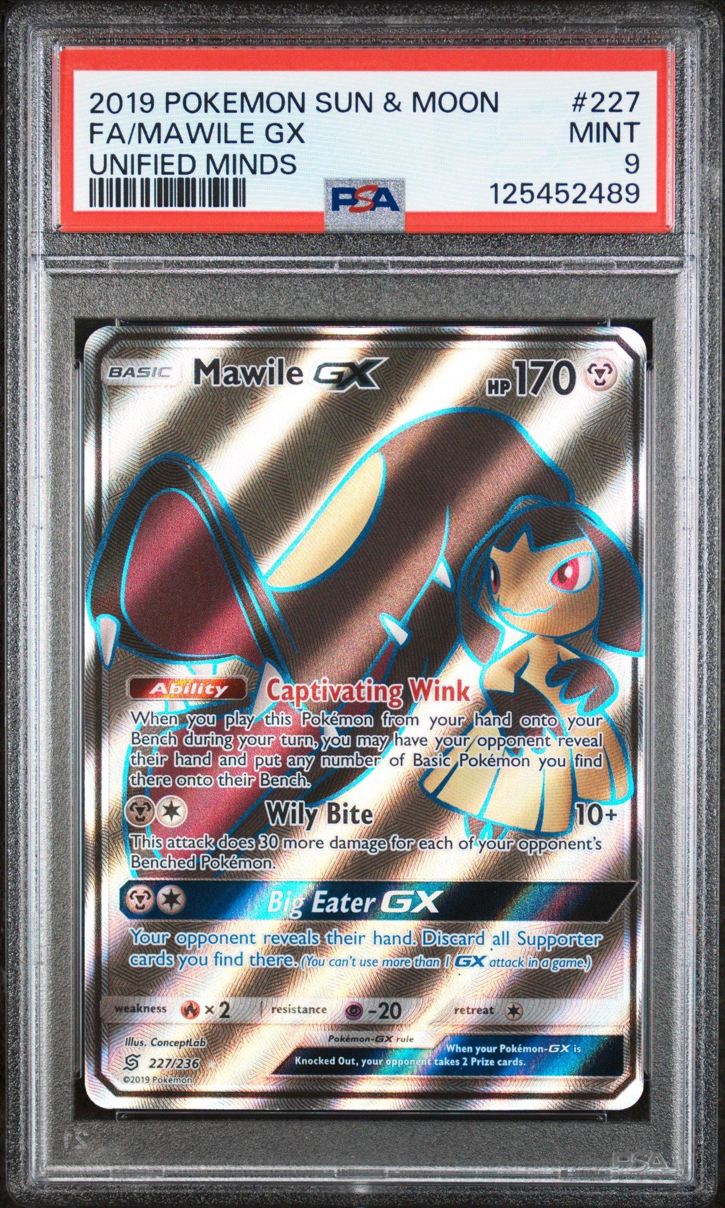2019 Pokemon Sun & Moon Unified Minds 227 Full Art/mawile Gx PSA 9 Graded  Card | GameStop