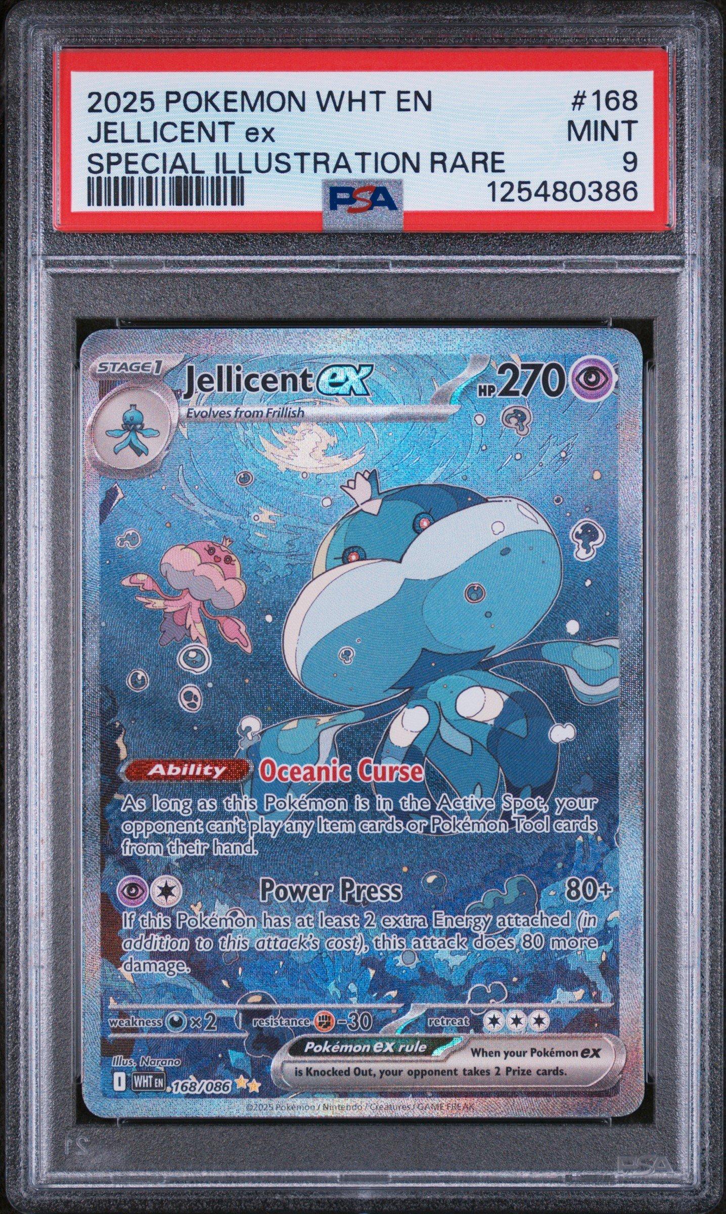 2025 Pokemon Wht En-white Flare 168 Jellicent Ex Special