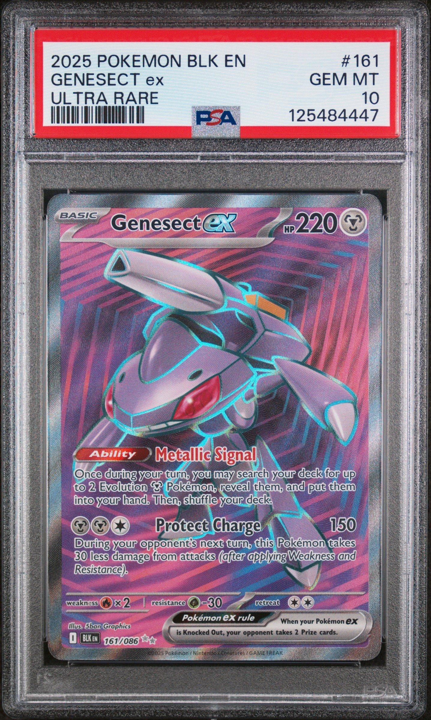 2025 Pokemon Blk En-black Bolt 161 Genesect Ex Ultra Rare