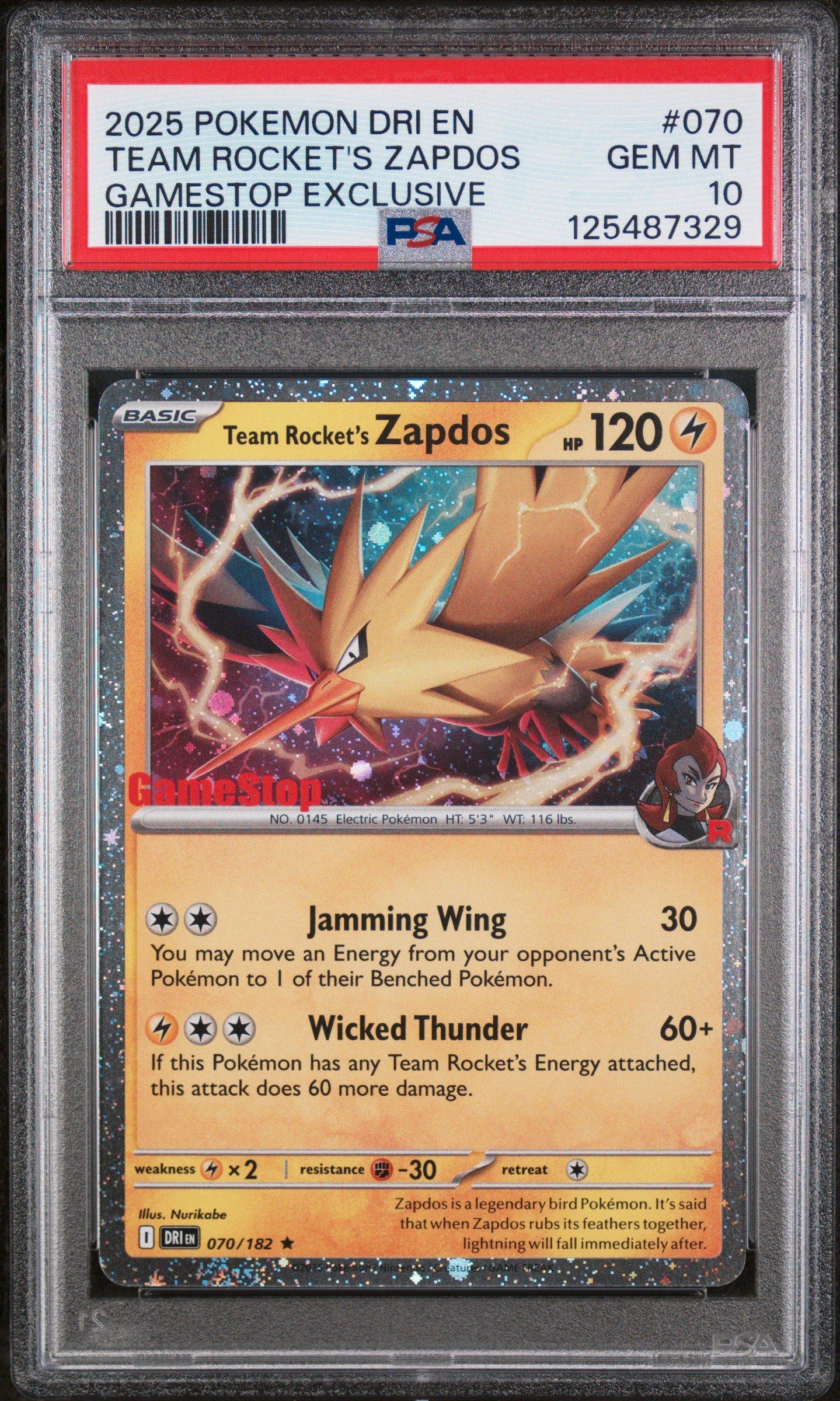 2025 Pokemon Dri En-destined Rivals 070 Team Rocket's Zapdos