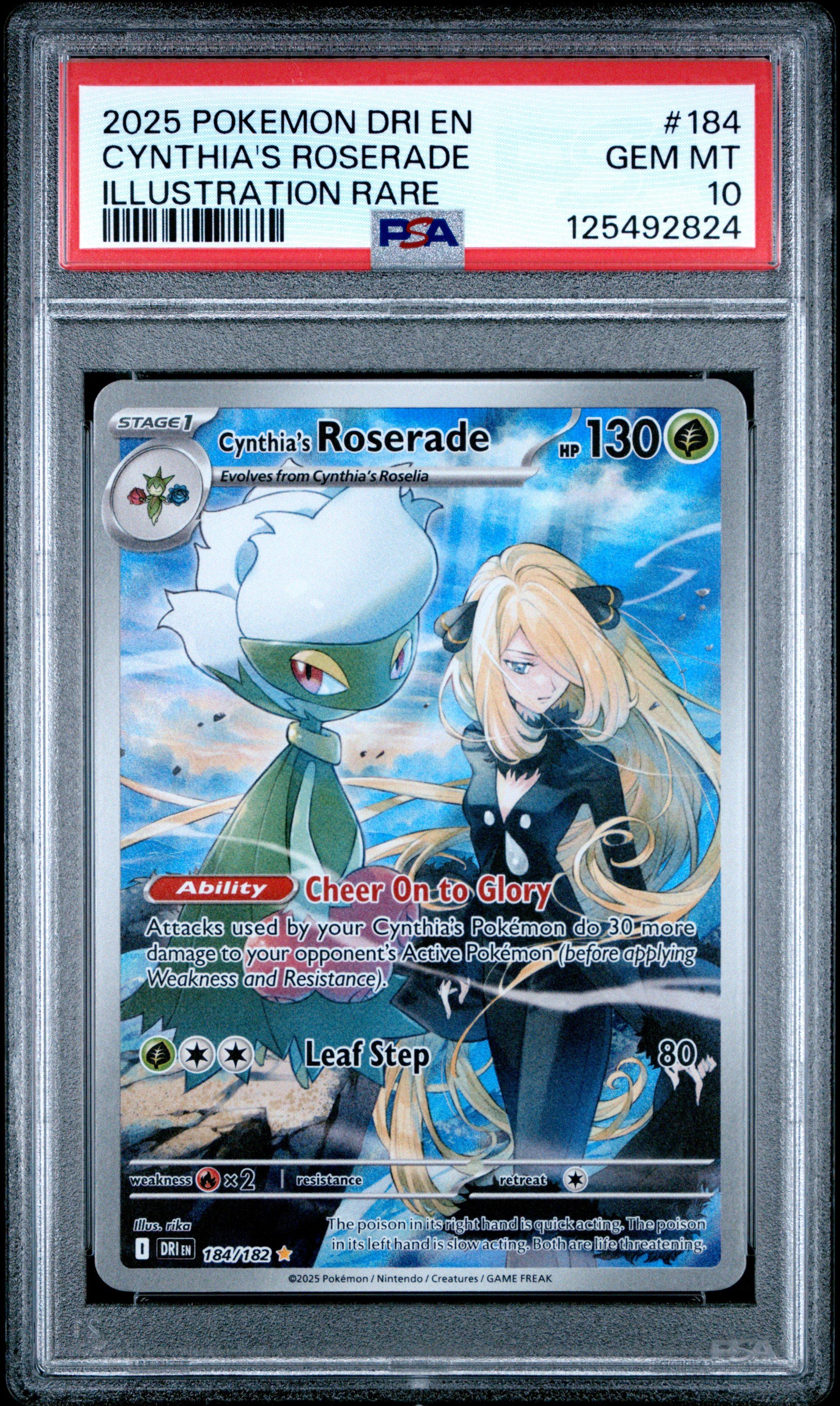 2025 Pokemon Dri En-destined Rivals 184 Cynthia's Roserade