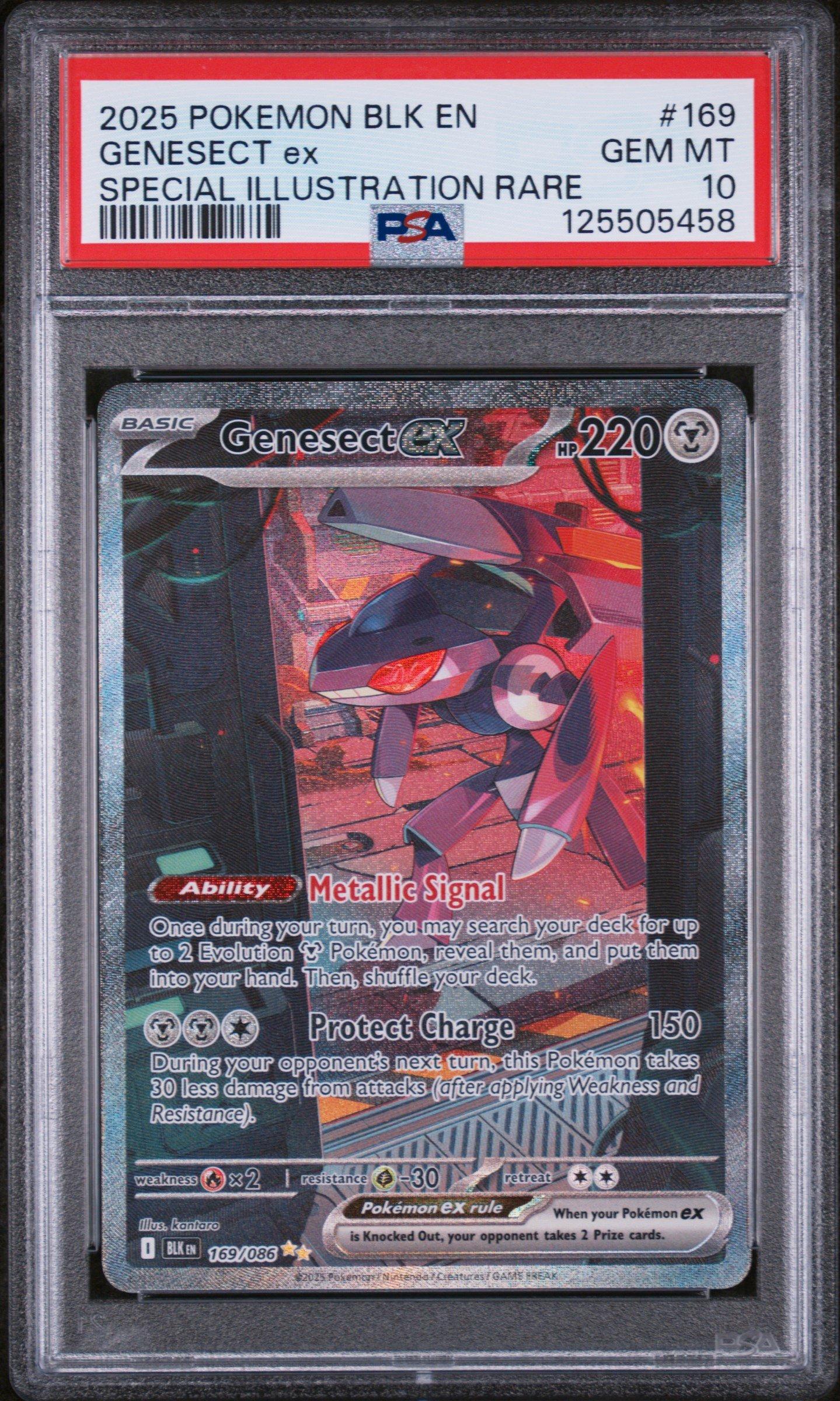 2025 Pokemon Blk En-black Bolt 169 Genesect Ex Special
