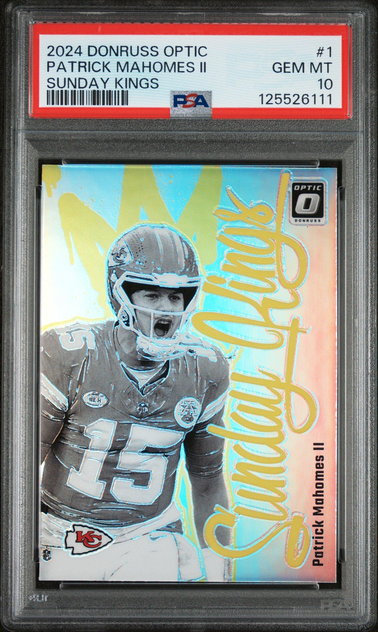 2024 Panini Donruss Optic Sunday Kings 1 Patrick Mahomes Ii PSA 10 Graded  Card | GameStop