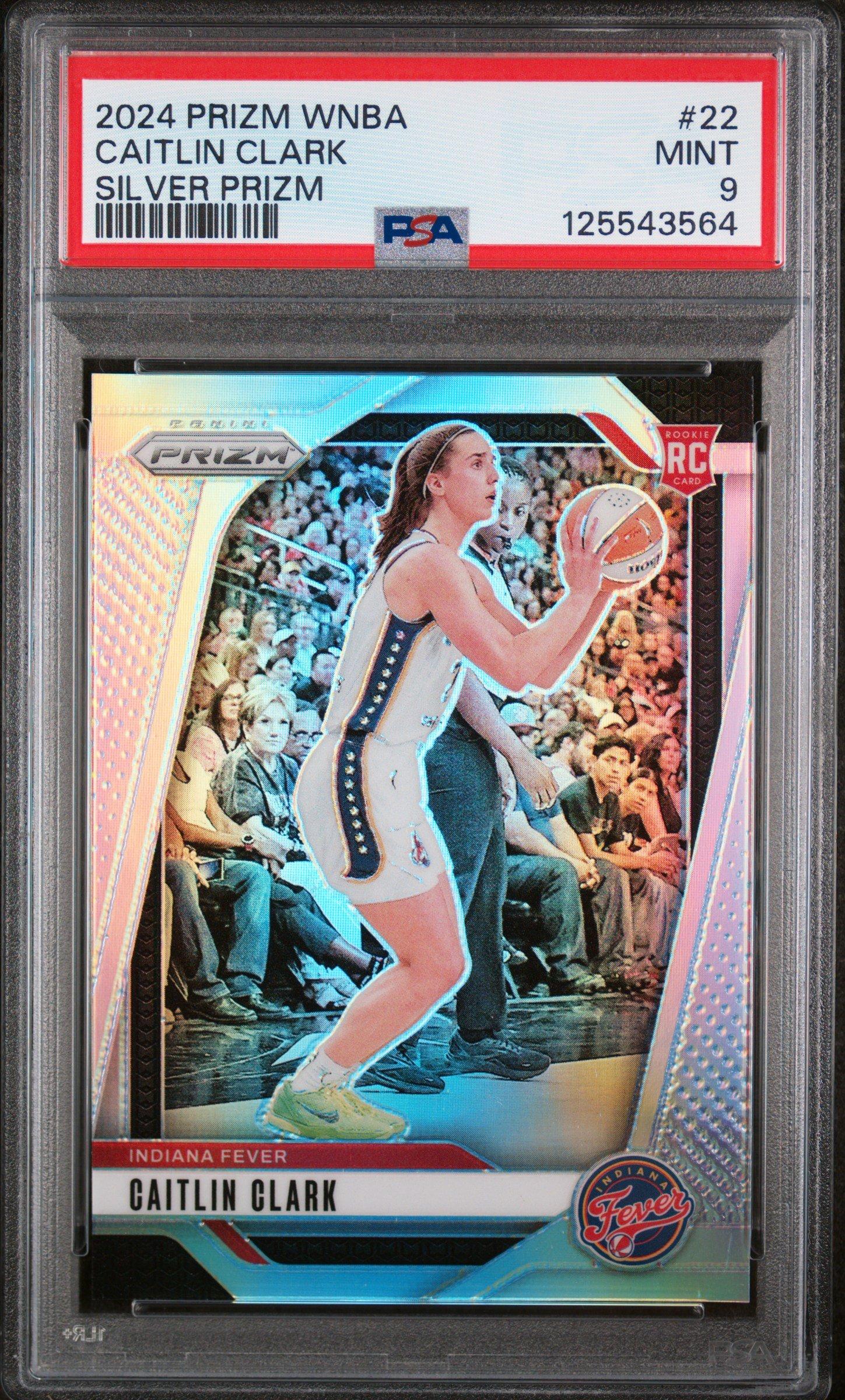 2024 Panini Prizm Wnba 22 Caitlin Clark Silver Prizm PSA 9 Graded