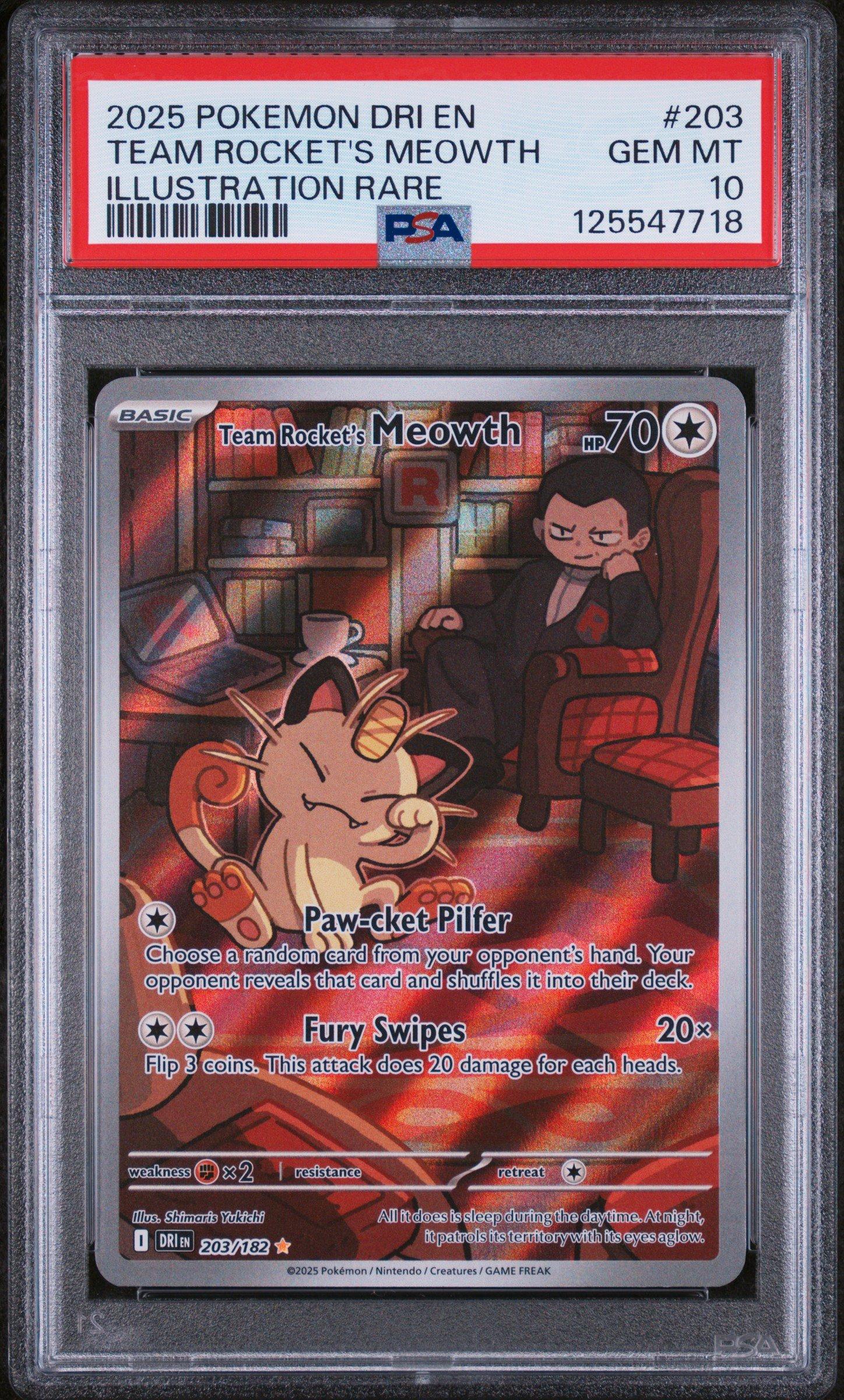 2025 Pokemon Dri En-destined Rivals 203 Team Rocket's Meowth