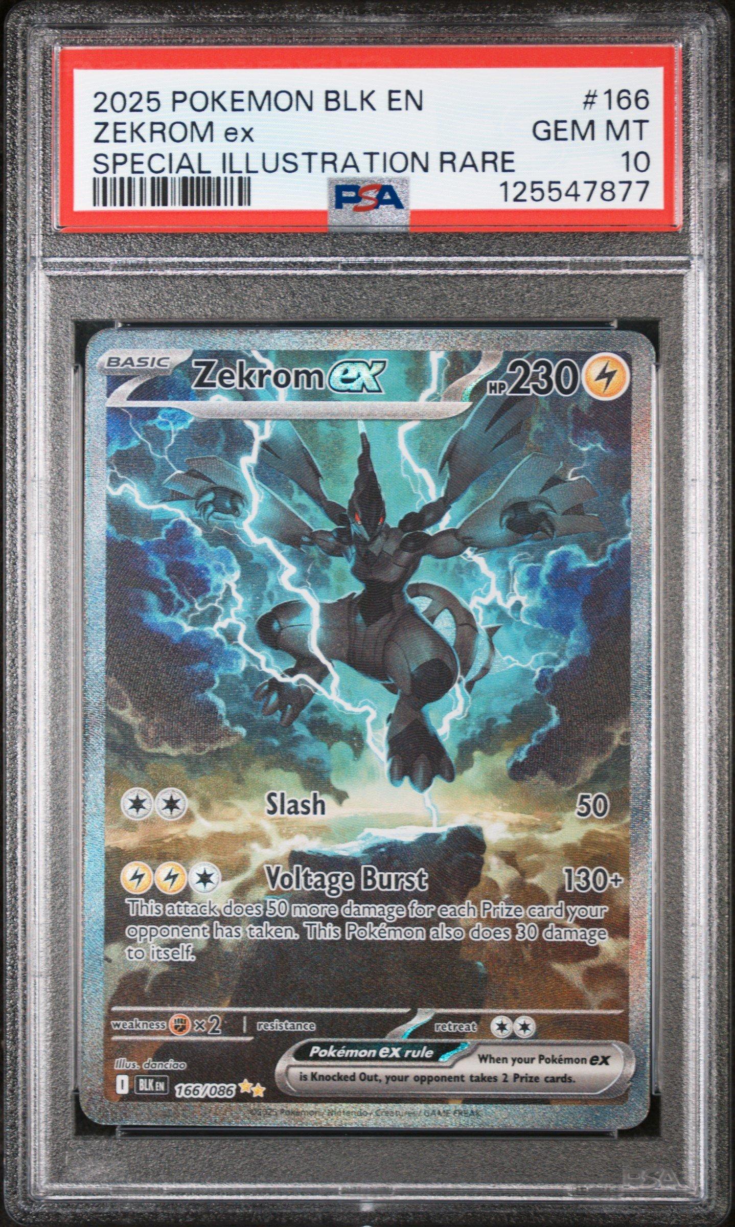 2025 Pokemon Blk En-black Bolt 166 Zekrom Ex Special