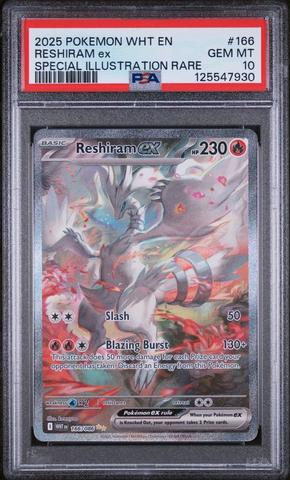 2025 Pokemon Wht En-white Flare 166 Reshiram Ex Special