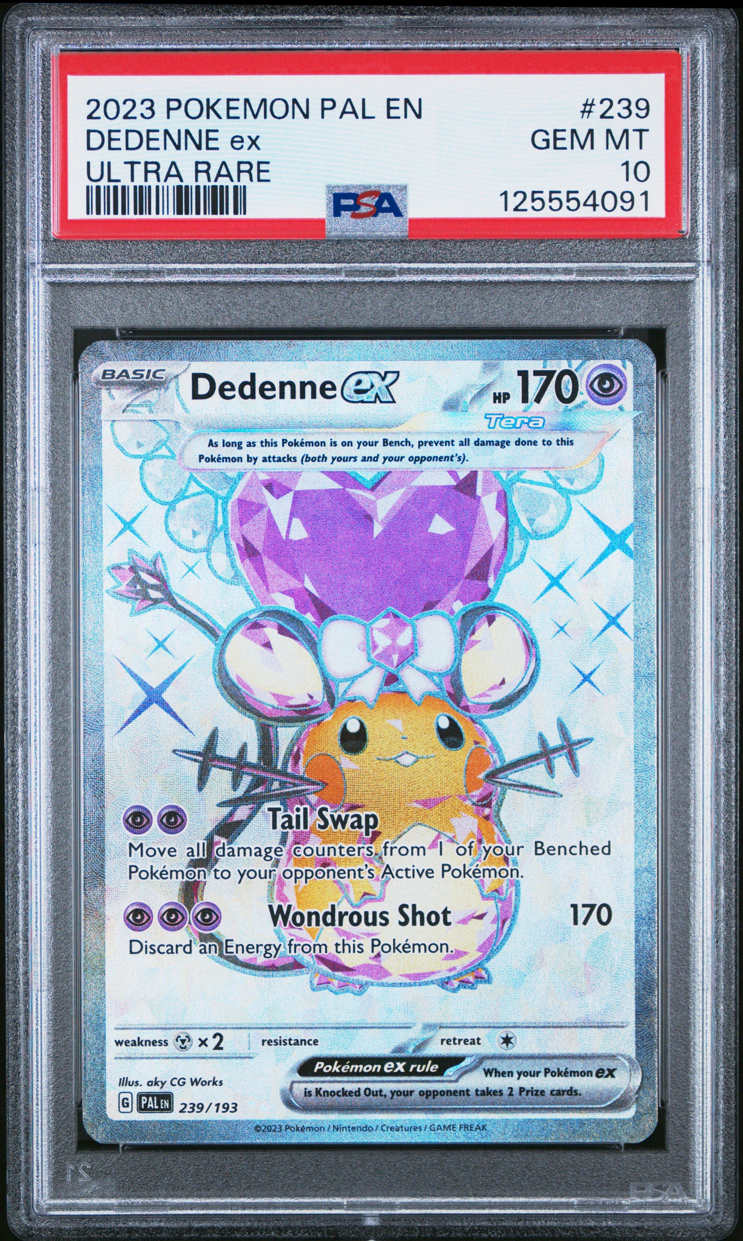 2023 Pokemon Pal En-paldea Evolved 239 Dedenne Ex Ultra Rare PSA