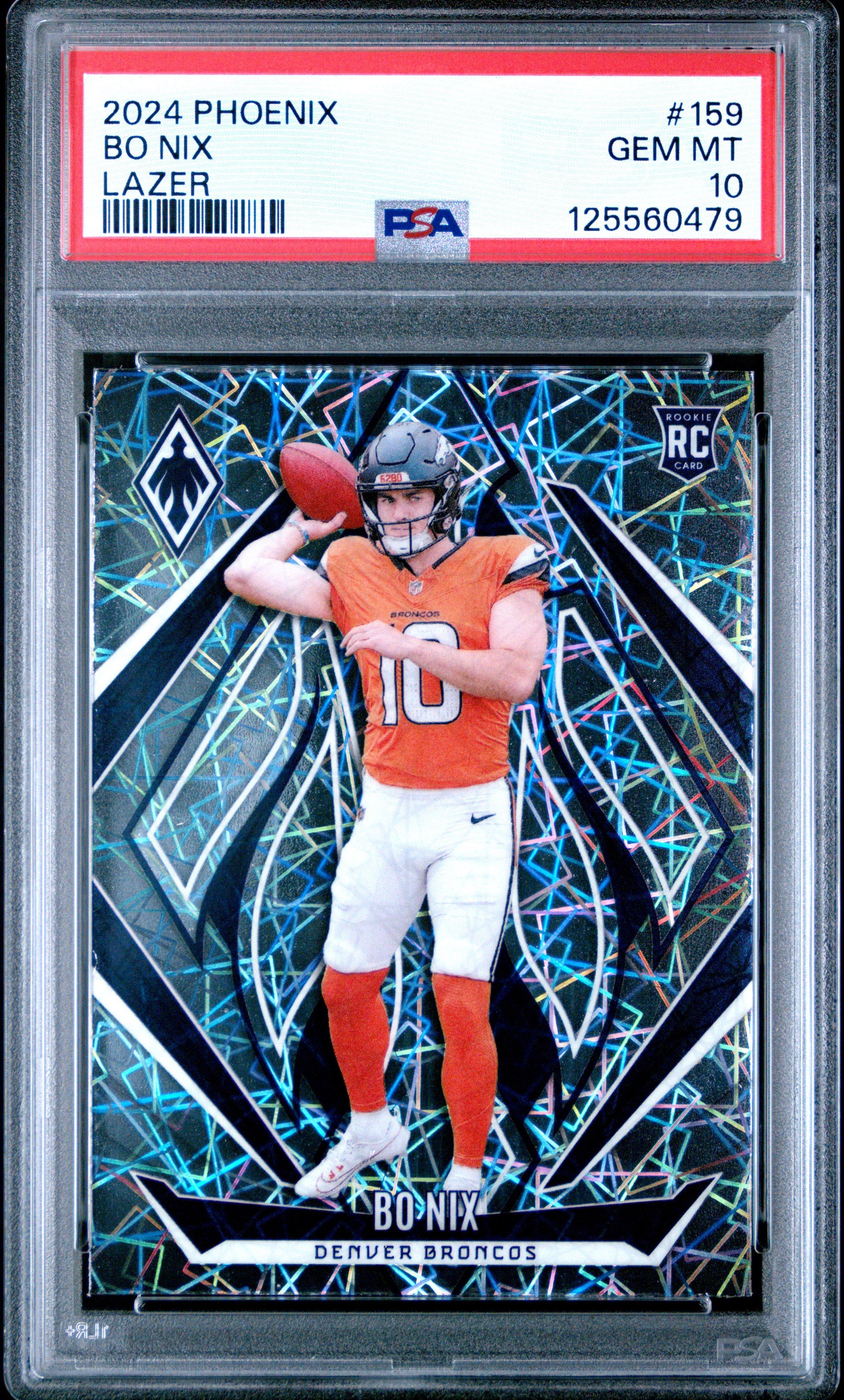 2024 Panini Phoenix 159 Bo Nix Lazer PSA 10 Graded Card | GameStop