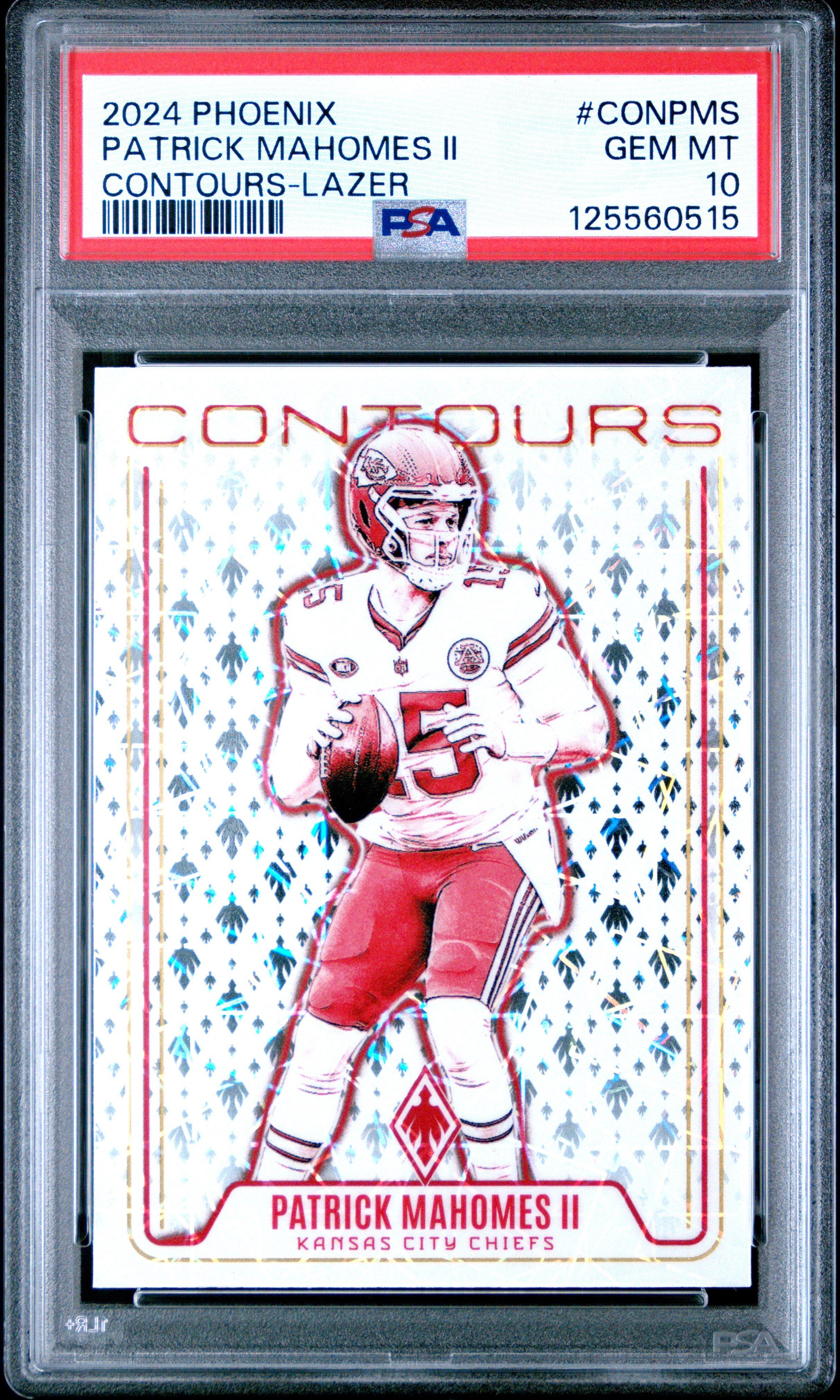 2024 Panini Phoenix Contours Conpms Patrick Mahomes Ii Lazer PSA 10