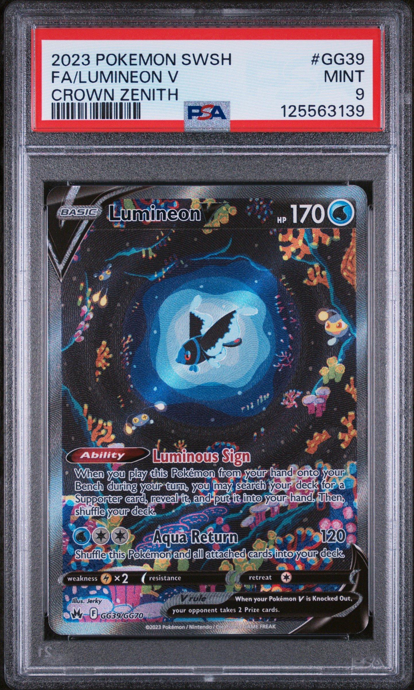 2023 Pokemon Sword And Shield Crown Zenith Gg39 Full Art/lumineon