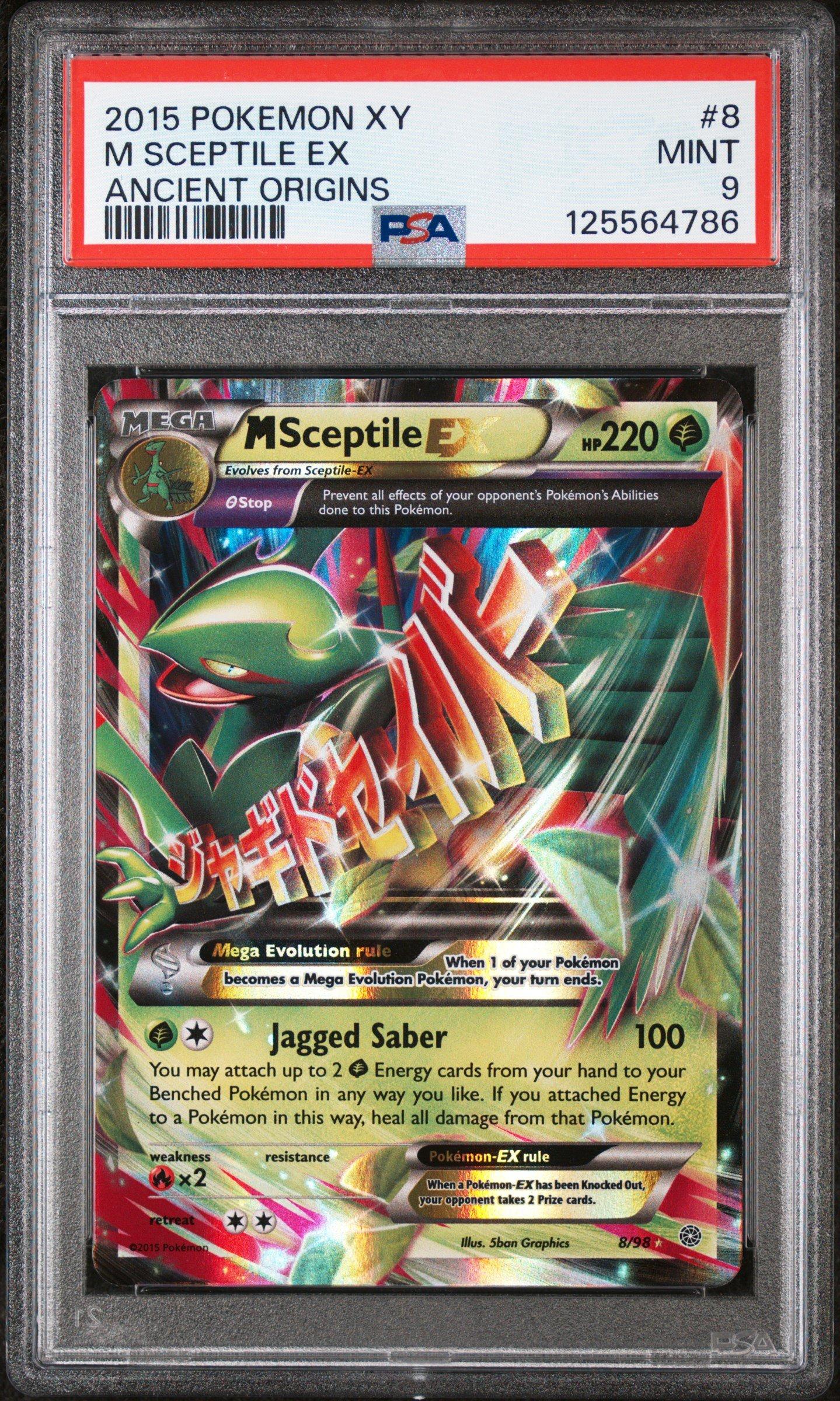 2015 Pokemon Xy Ancient Origins 8 M Sceptile Ex PSA 9
