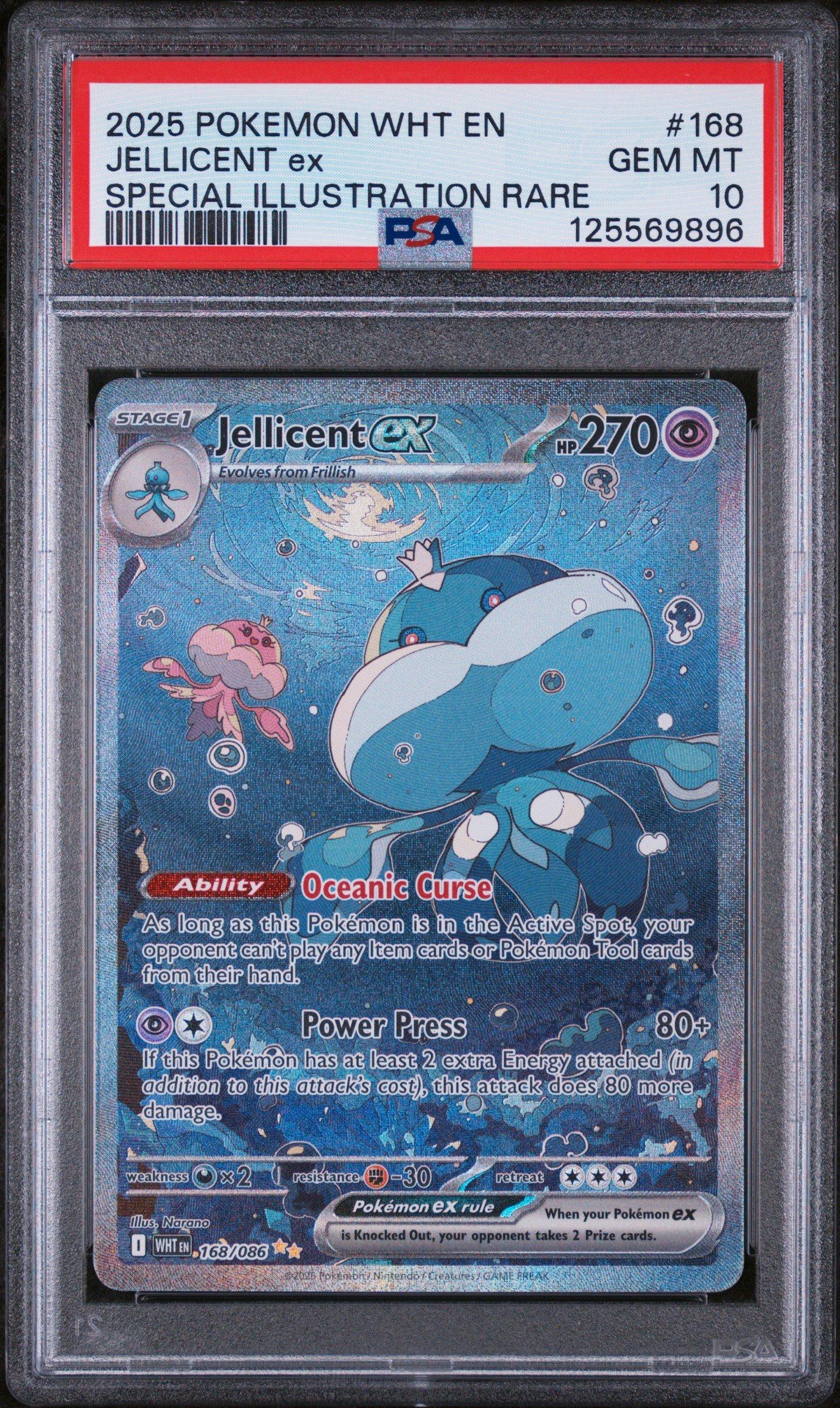 2025 Pokemon Wht En-white Flare 168 Jellicent Ex Special